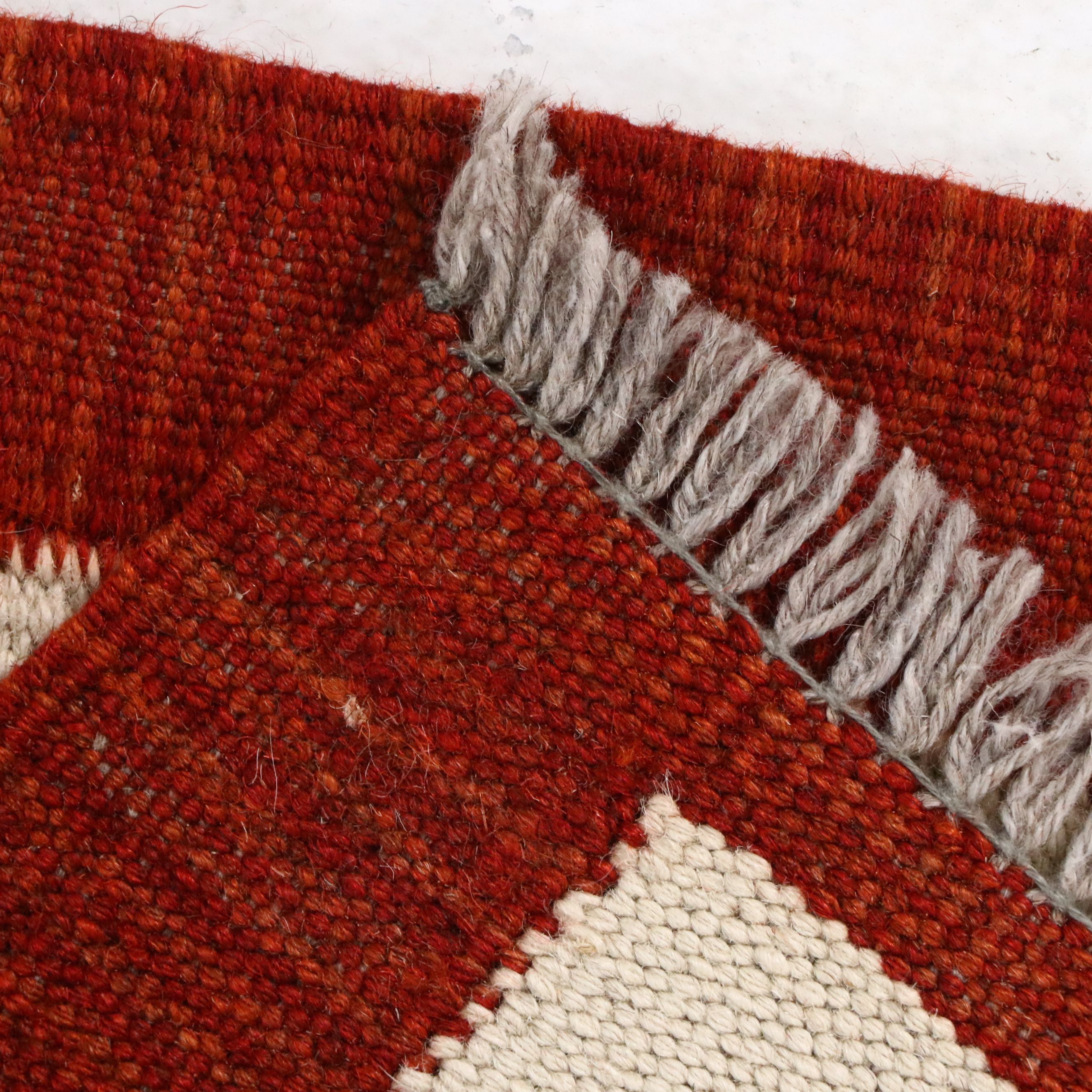 5'5 x 6'7 Handwoven Monochrome Kilim Area Rug