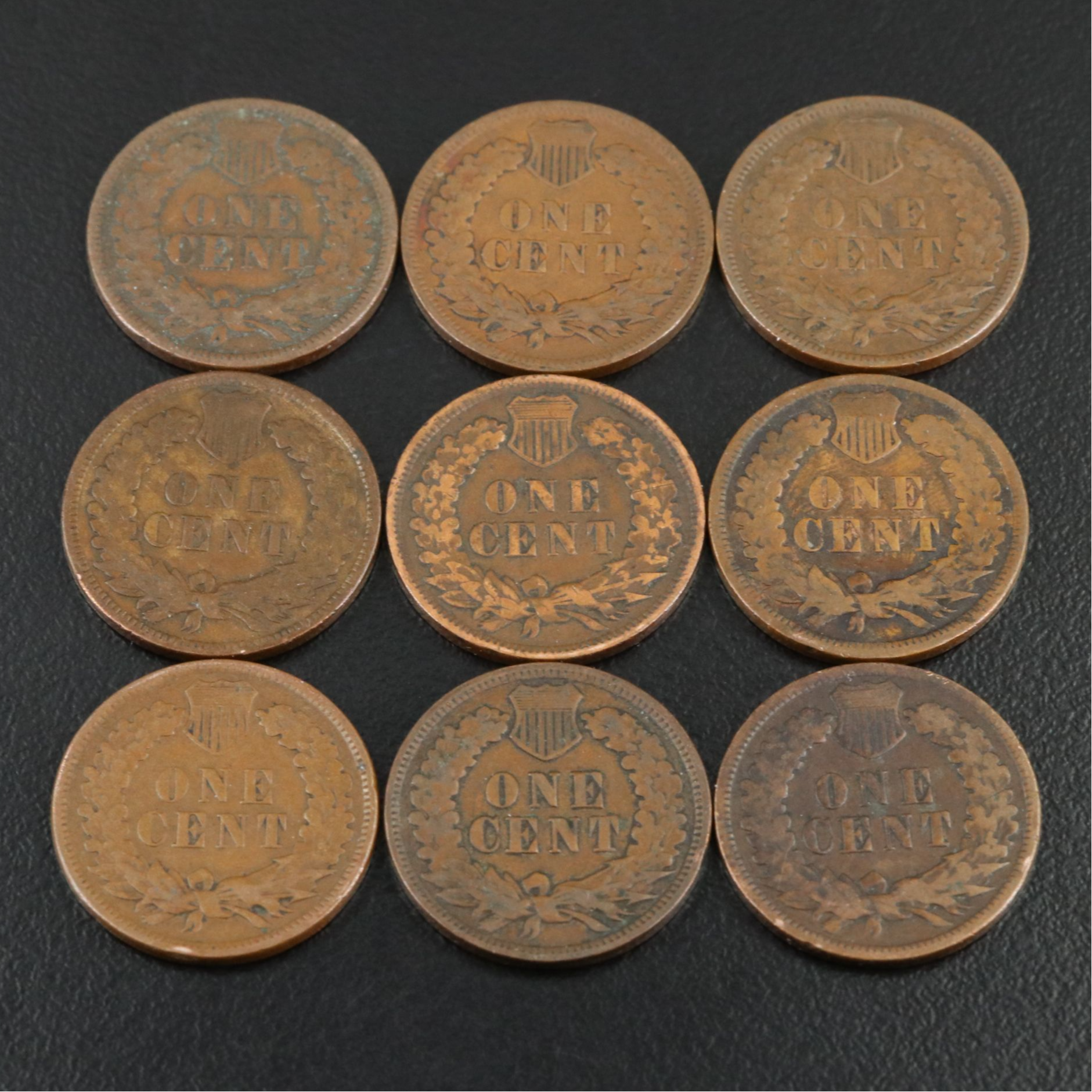 Eighty-Eight U.S. Indian Cents Dated 1900-1908