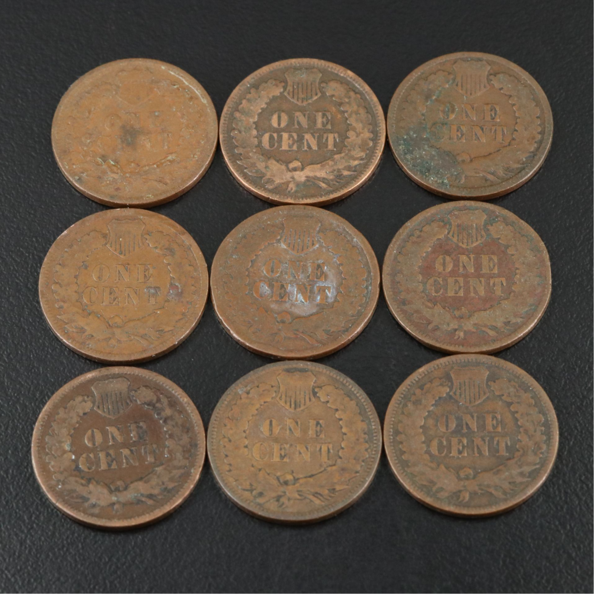 Eighty-Eight U.S. Indian Cents Dated 1900-1908