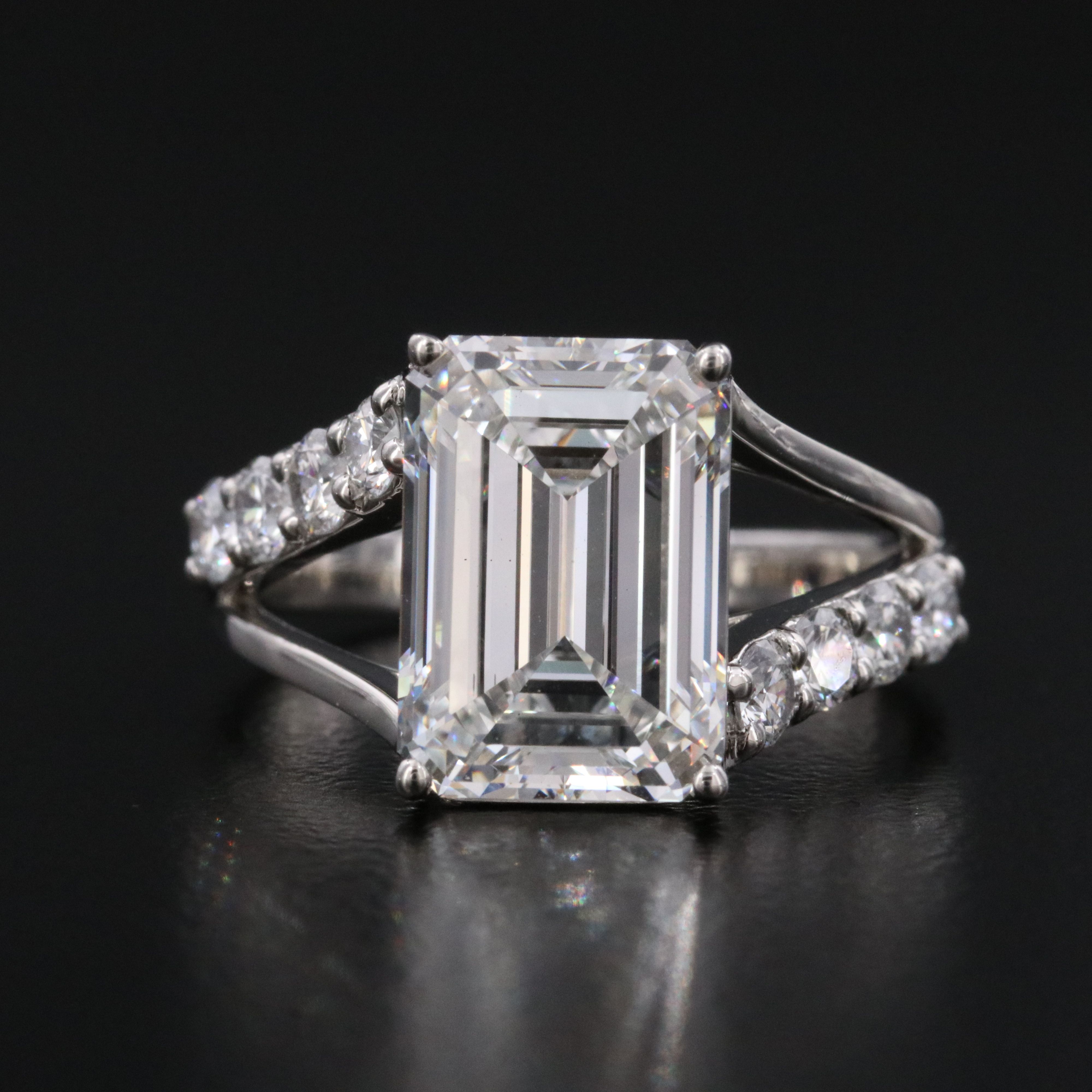 Platinum 5.08 CTW Lab Grown Diamond Ring with IGI Report