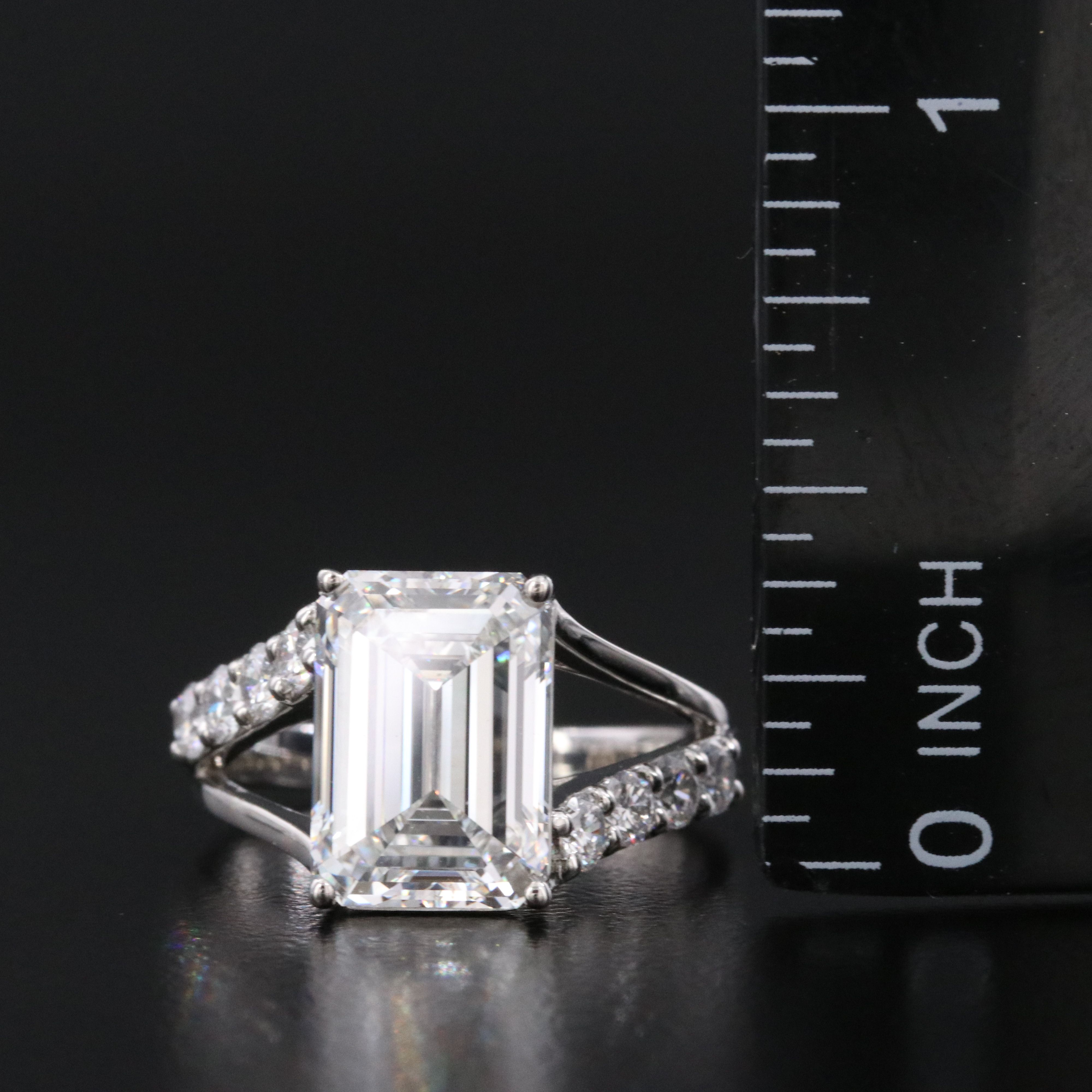 Platinum 5.08 CTW Lab Grown Diamond Ring with IGI Report