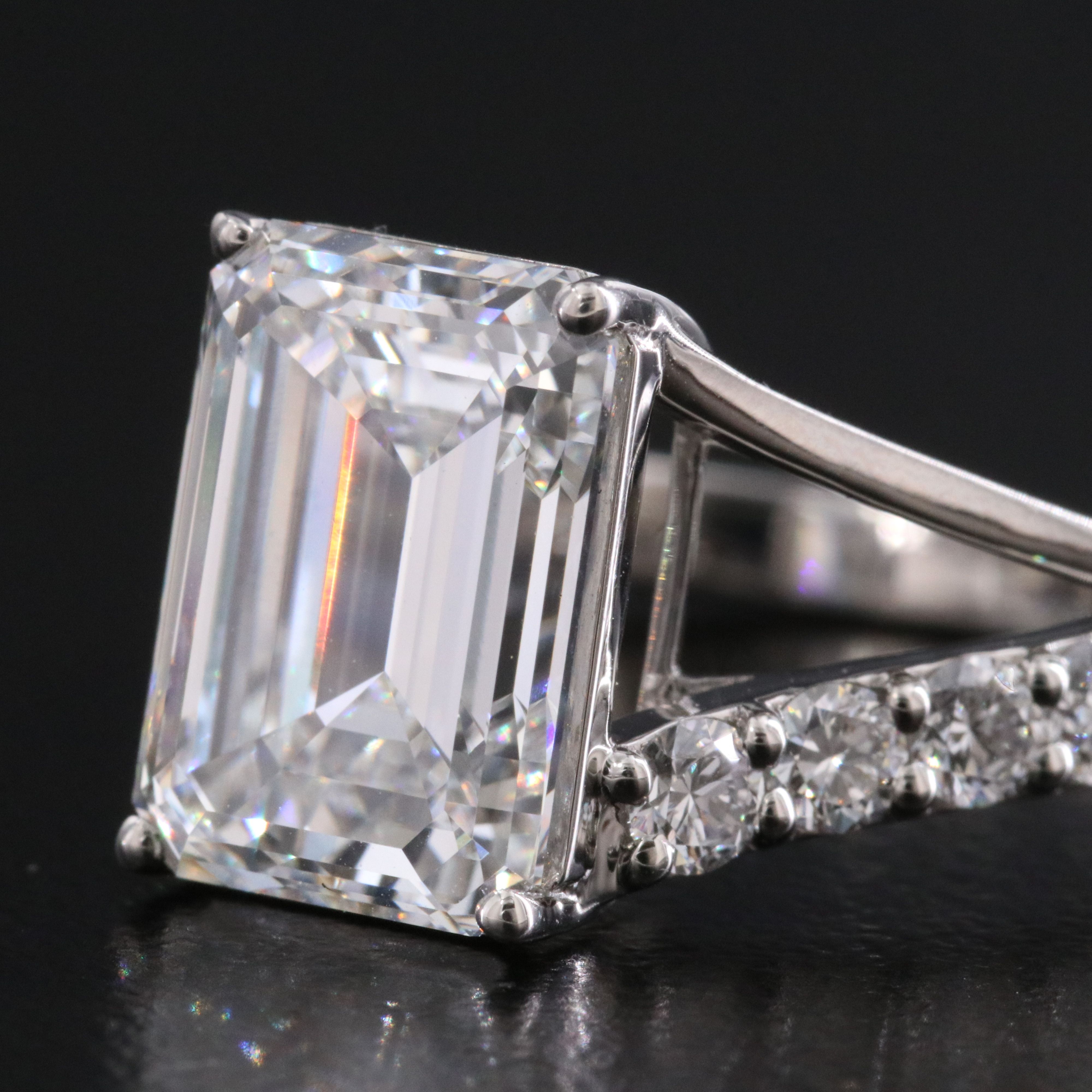 Platinum 5.08 CTW Lab Grown Diamond Ring with IGI Report