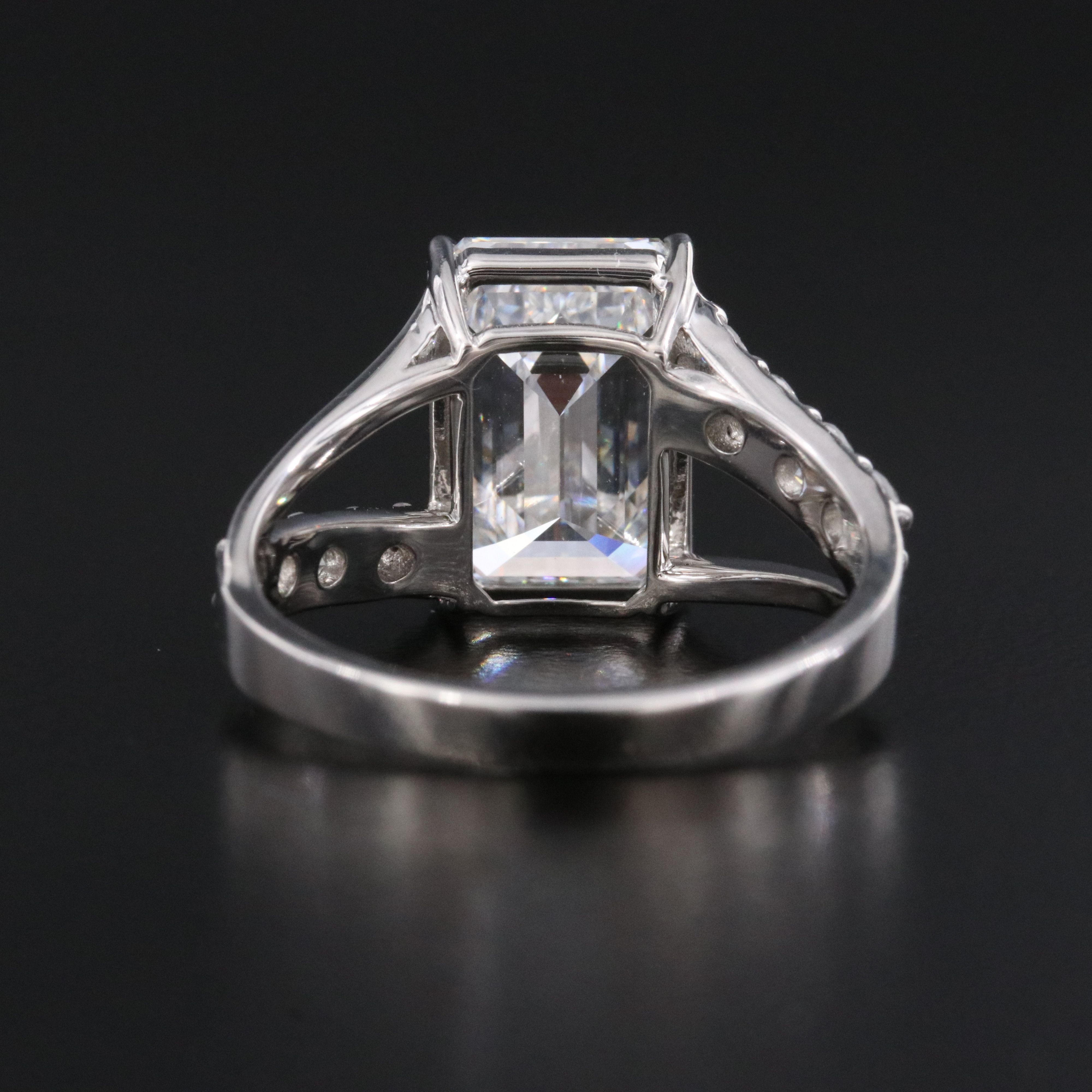 Platinum 5.08 CTW Lab Grown Diamond Ring with IGI Report