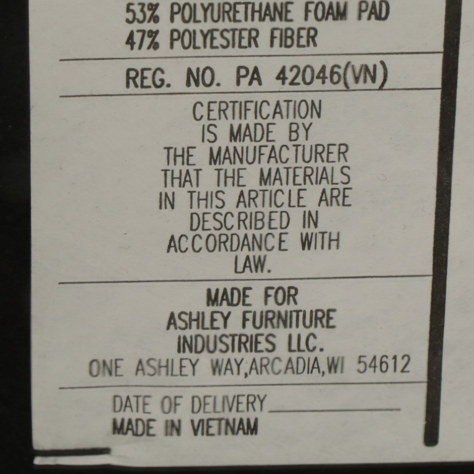 Ashley Furniture Upholstered Electric Recliner