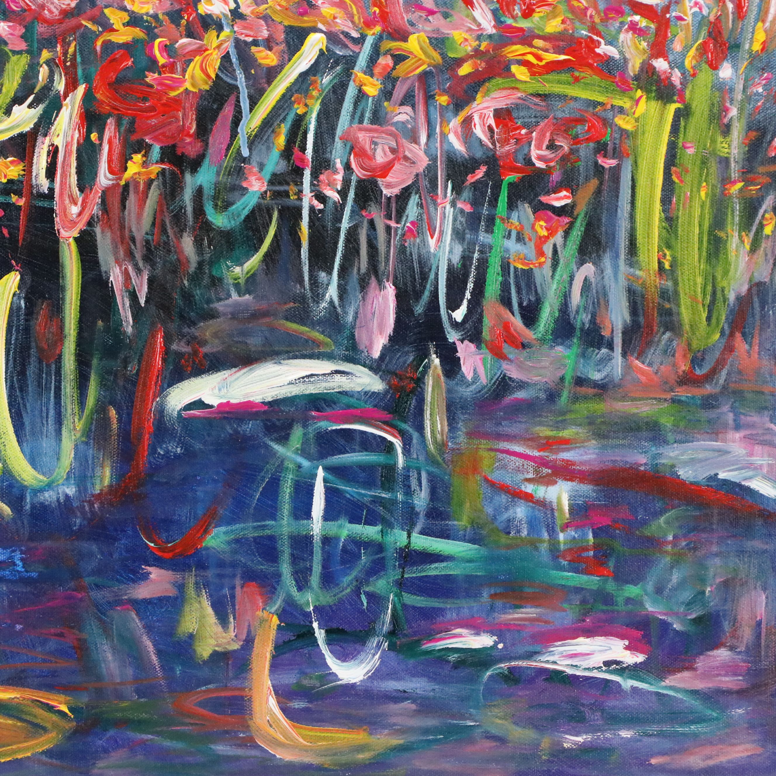 Saul Gefen Abstract Acrylic Painting, 2026
