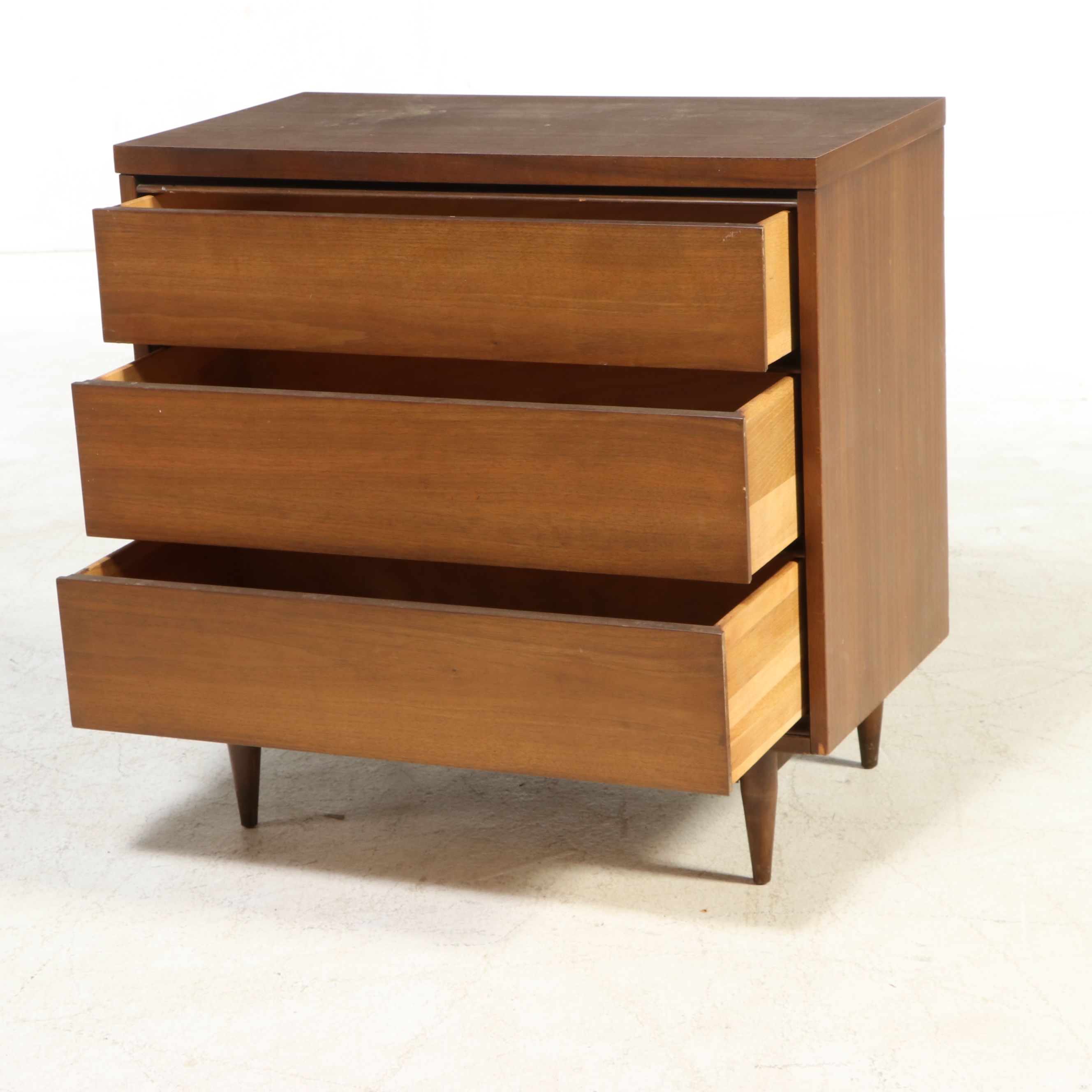 Mid Century Modern Three Drawer Chest, Mid-20th Century