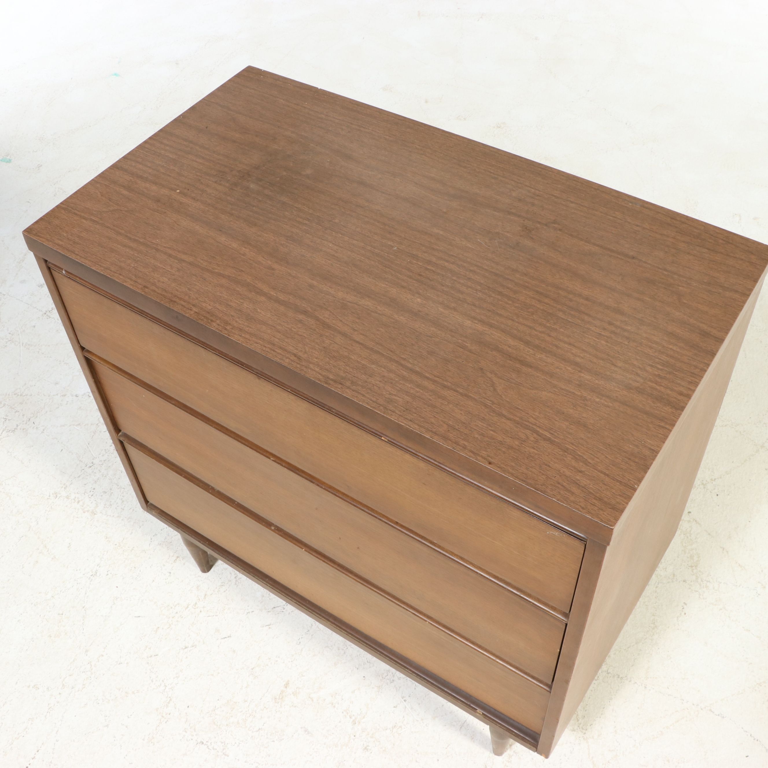 Mid Century Modern Three Drawer Chest, Mid-20th Century