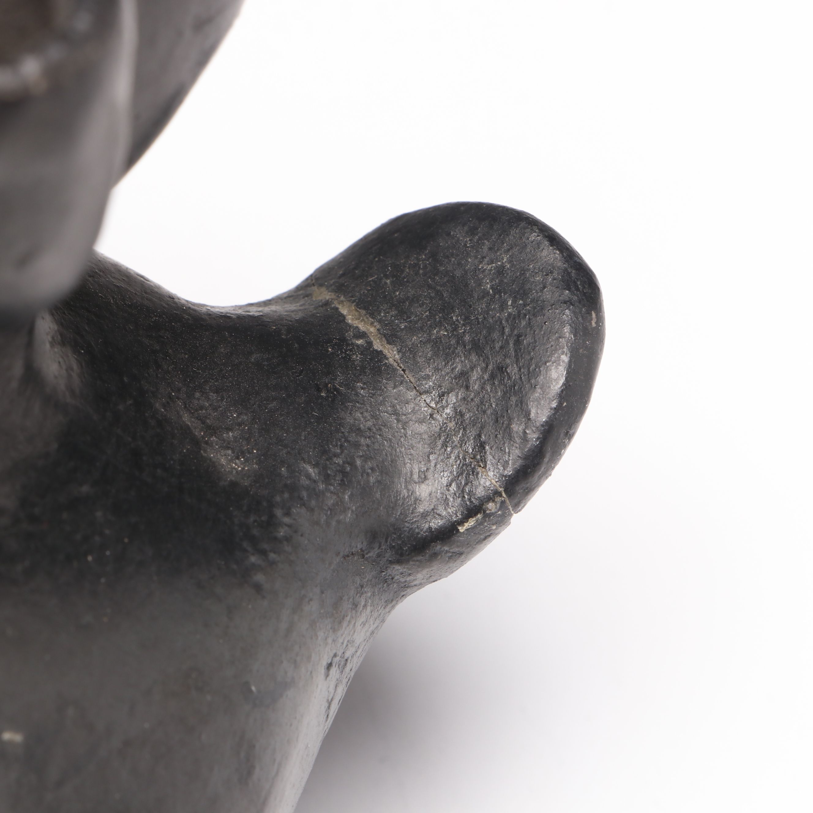 Pre-Columbian Inspired Blackware Bird Form Vessel