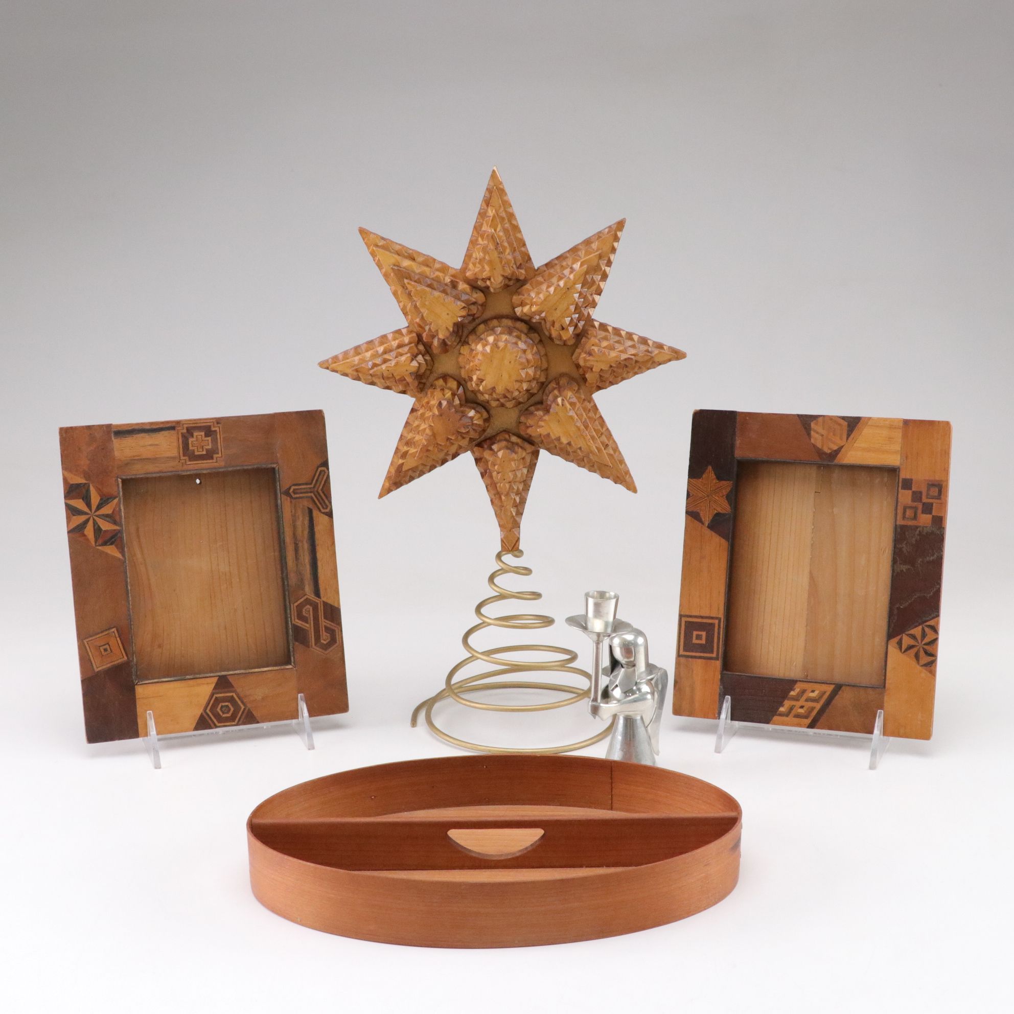 Hand Carved Christmas Tree Topper and More