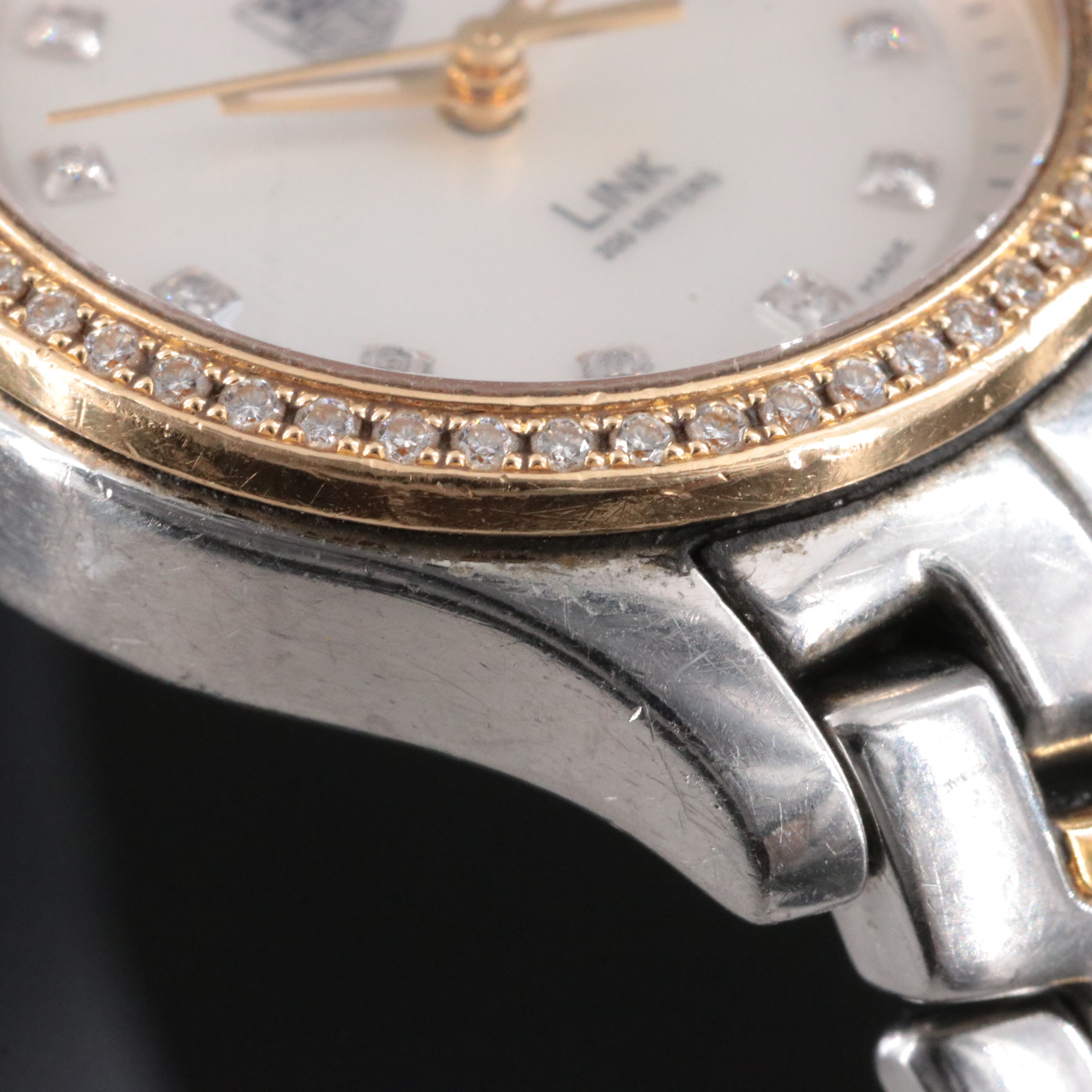 TAG Heuer Link M.O.P. Diamond Dial & 18K Diamond Bezel WJF1354 Model Watch