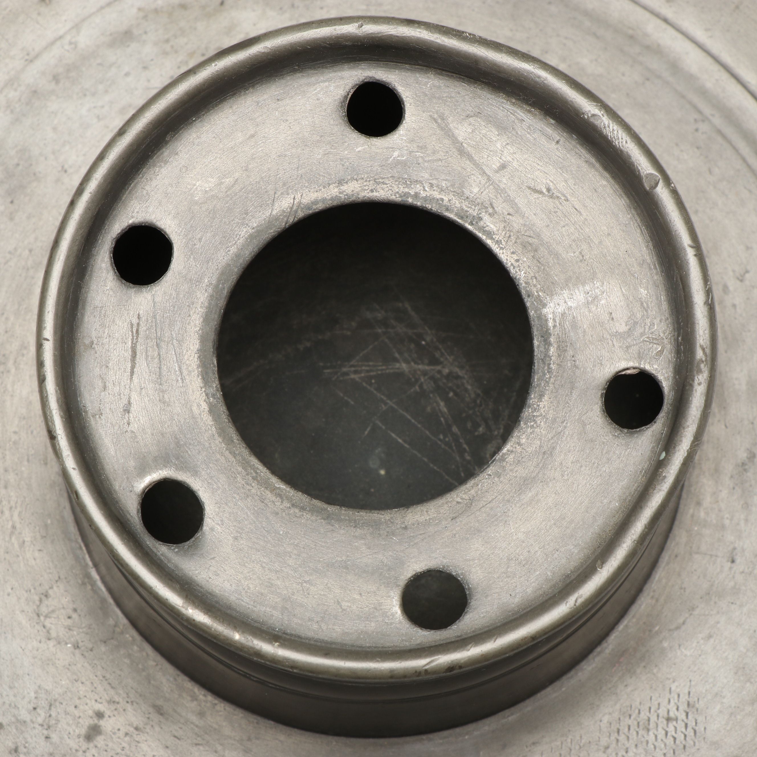 Nautical Pewter Capstan Inkwell, Late 19th/Early 20th C.