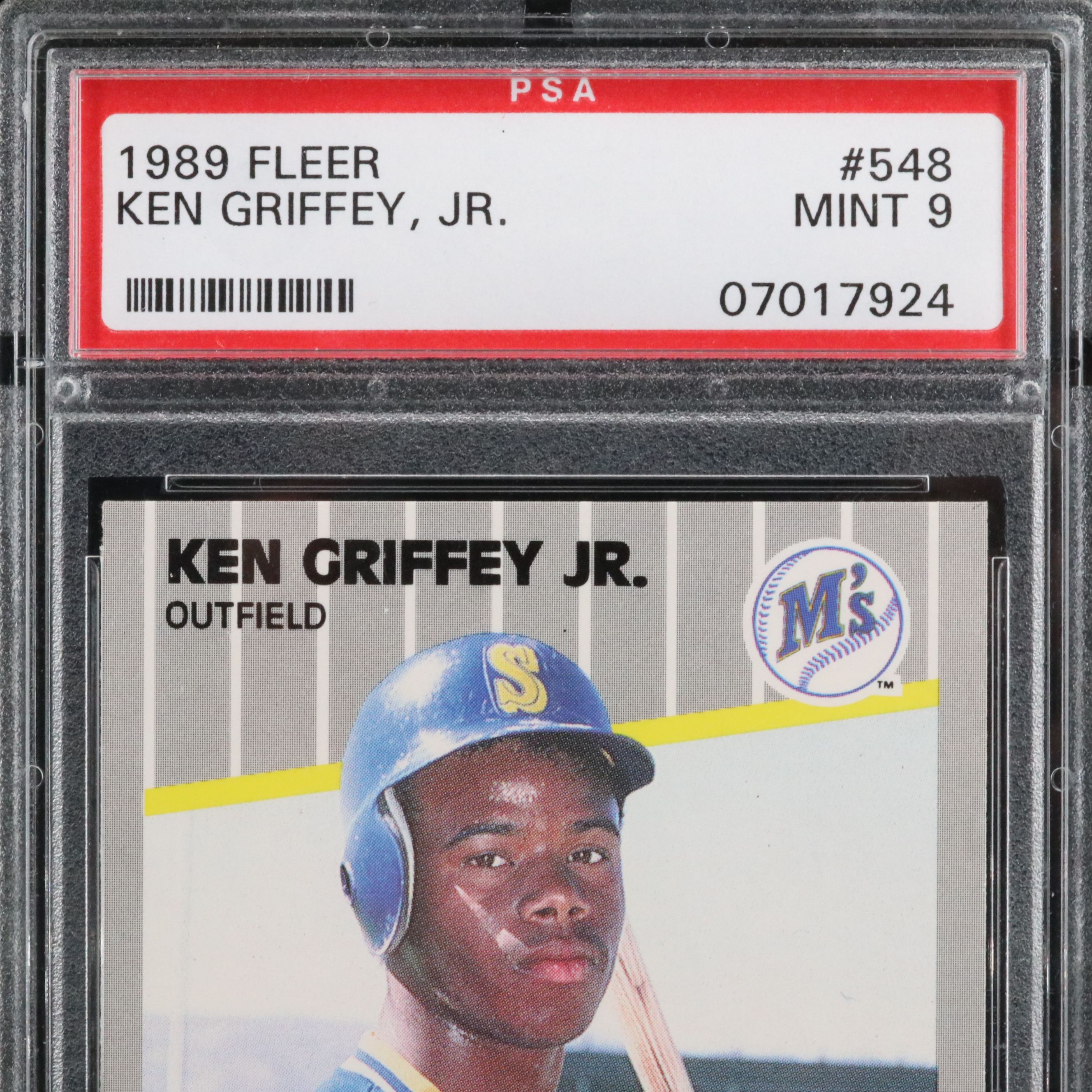 1989 Fleer Ken Griffey Jr. Rookie Baseball Card Graded PSA 9