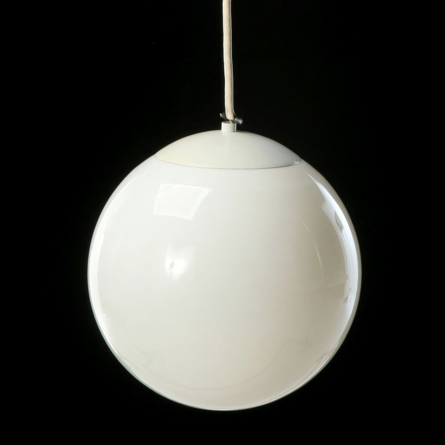 Thomas Industries Glass Pendant Orb Moe Light, Mid to Late 20th Century