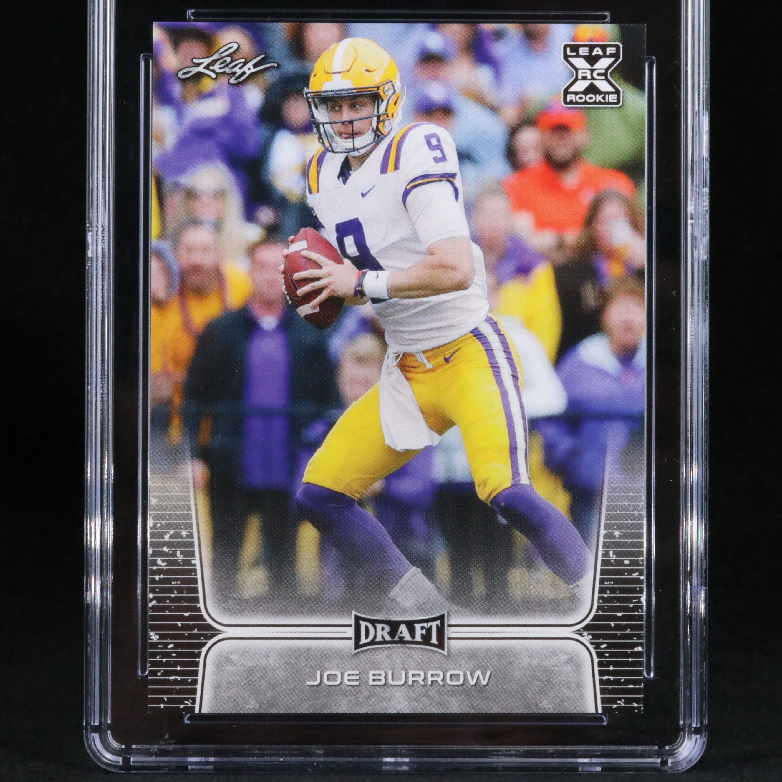 2020 Leaf Draft Joe Burrow Rookie Football Card Graded CGC 10