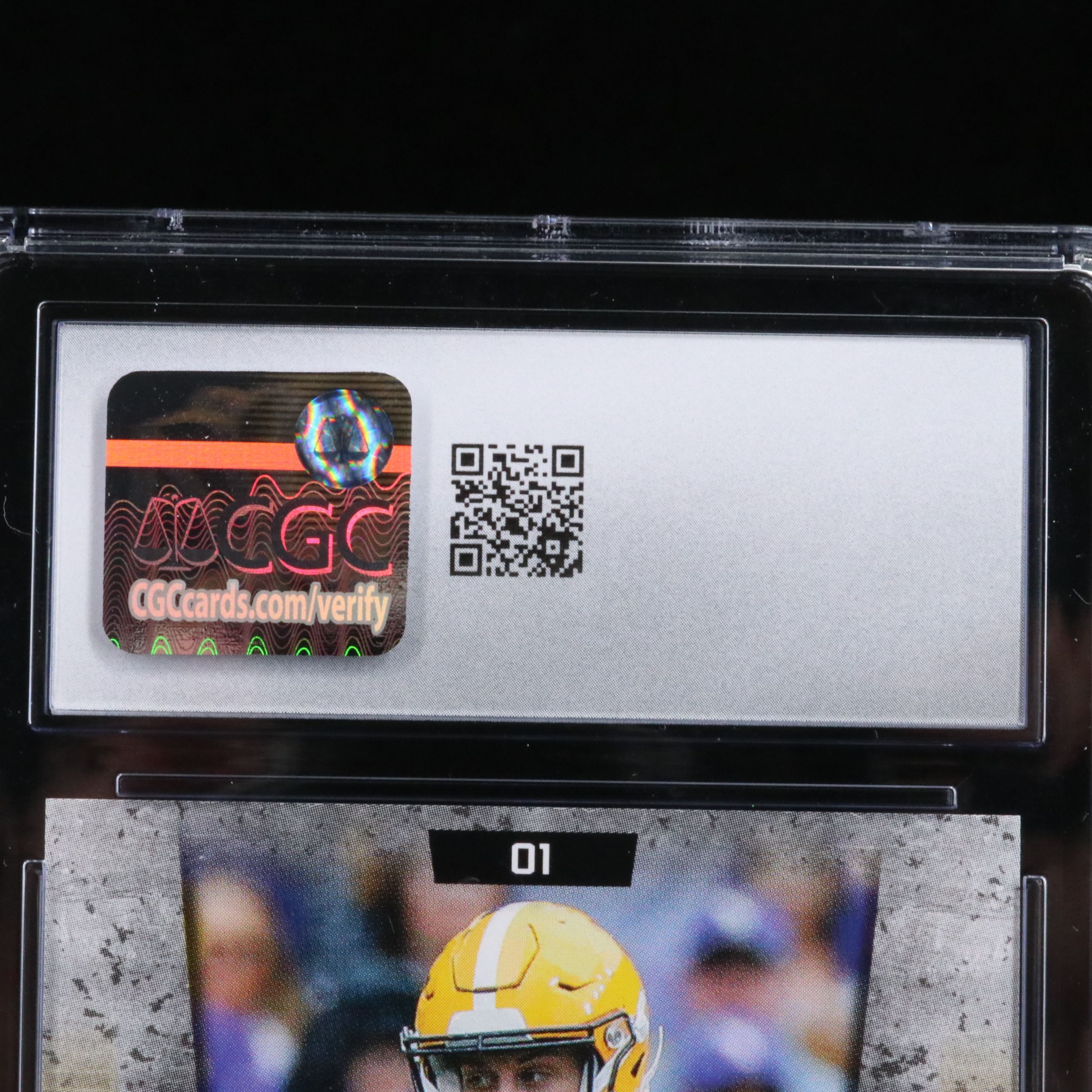 2020 Leaf Draft Joe Burrow Rookie Football Card Graded CGC 10