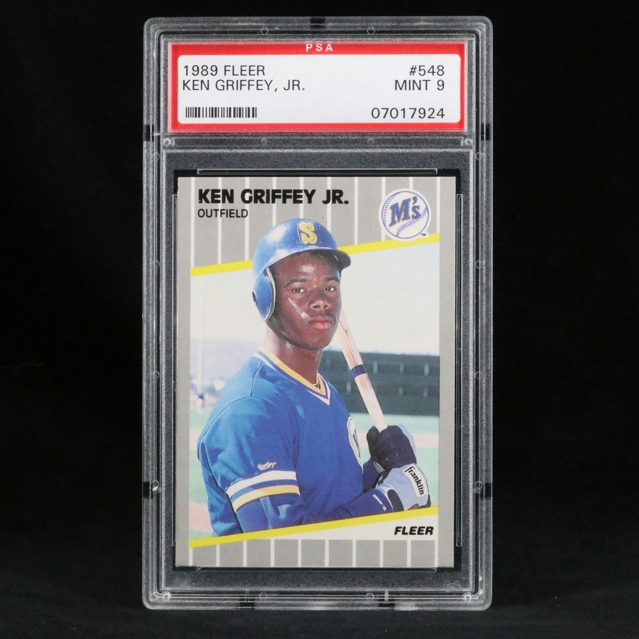 1989 Fleer Ken Griffey Jr. Rookie Baseball Card Graded PSA 9