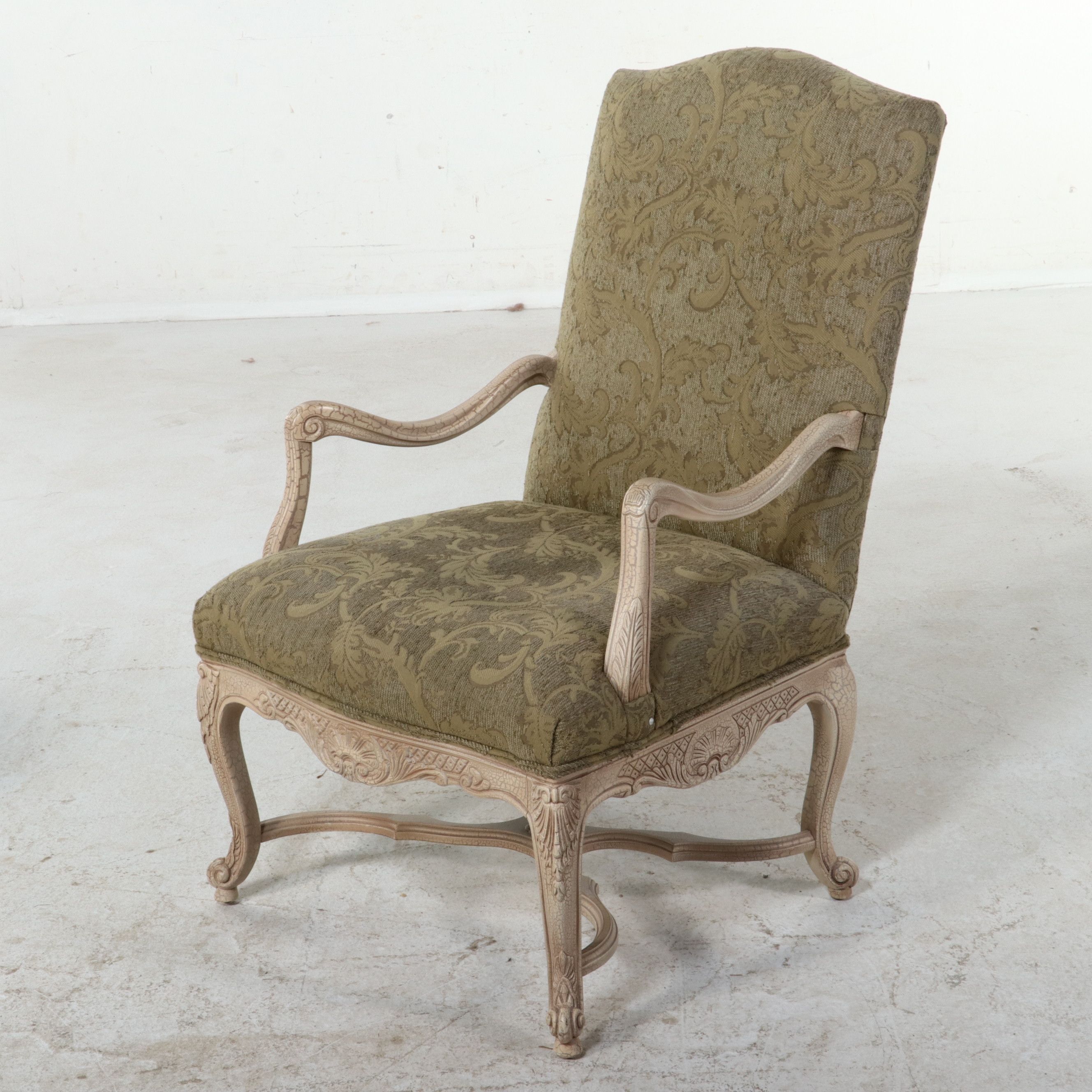 Pennsylvania House Bergère Chair with The Great Indoors Round Other Accent Table