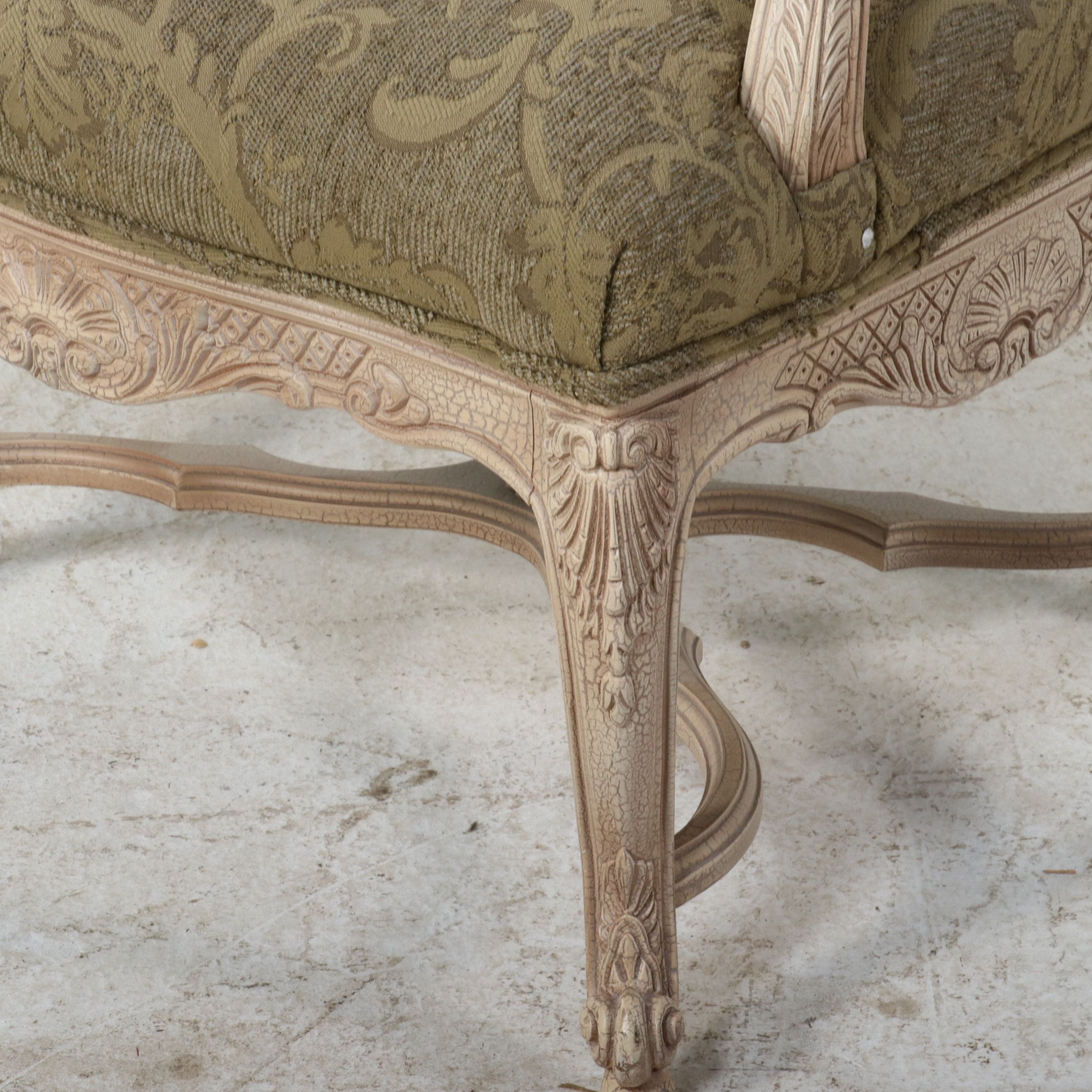 Pennsylvania House Bergère Chair with The Great Indoors Round Other Accent Table