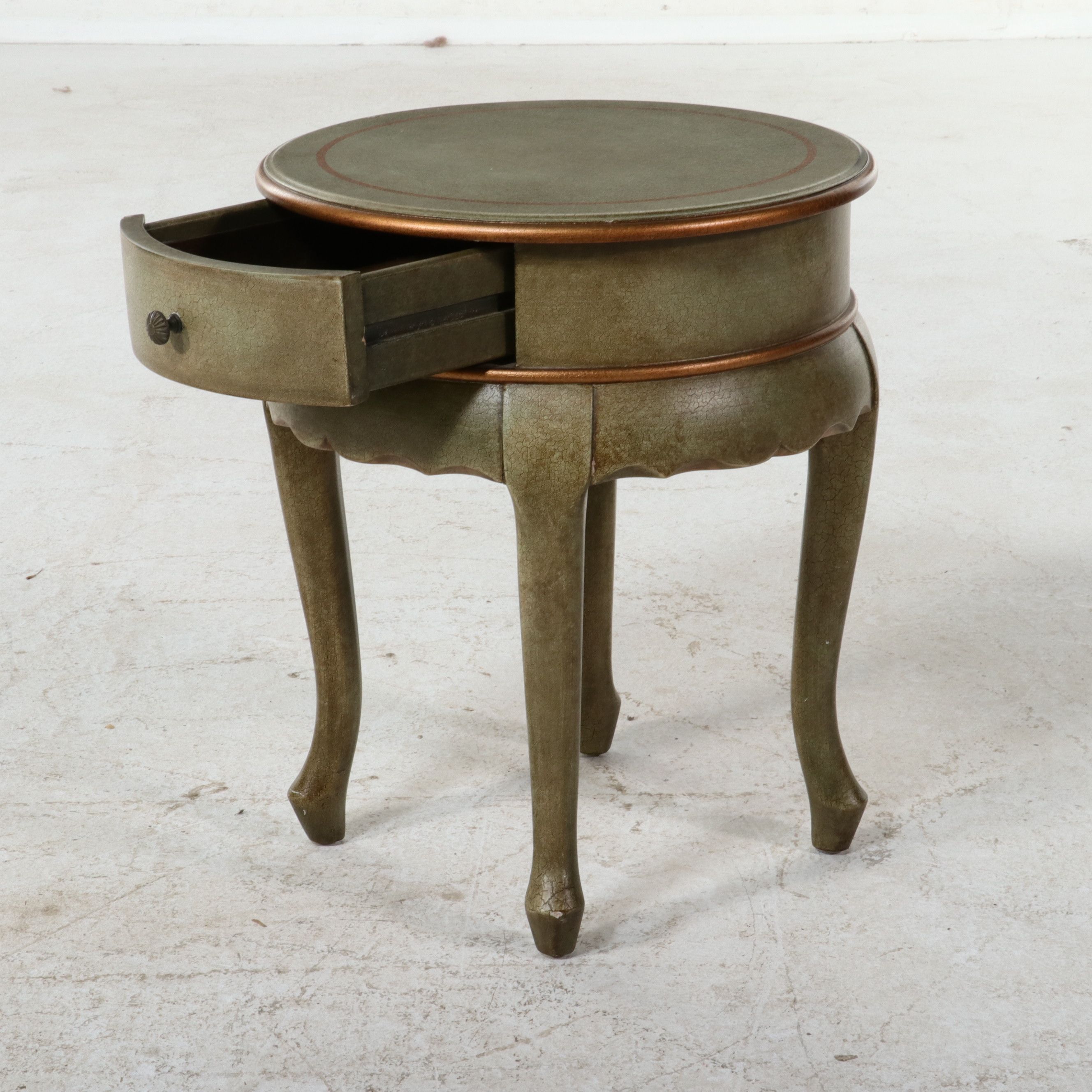 Pennsylvania House Bergère Chair with The Great Indoors Round Other Accent Table