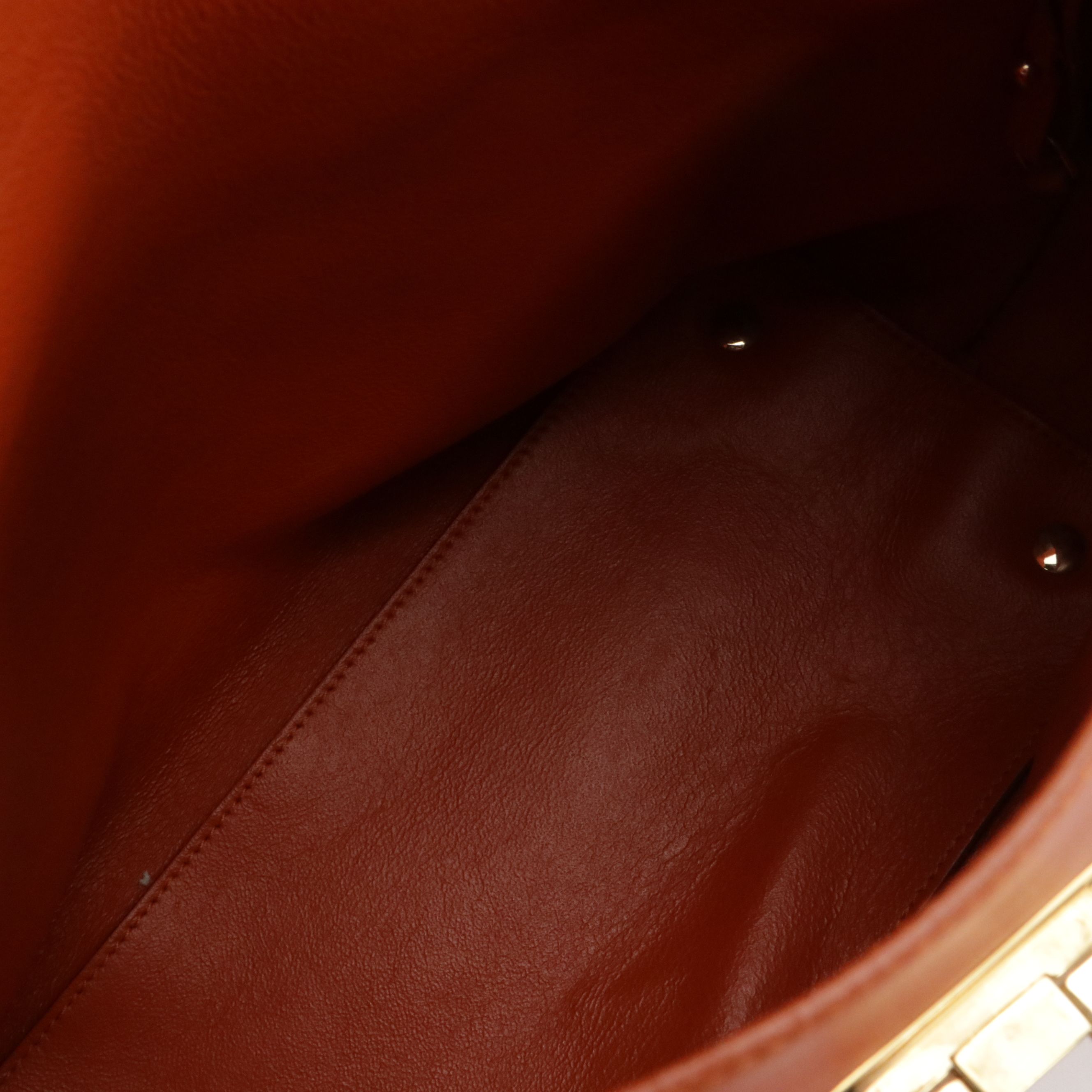 Salvatore Ferragamo Sookie Flap Satchel in Calendula/Tan Calfskin Leather