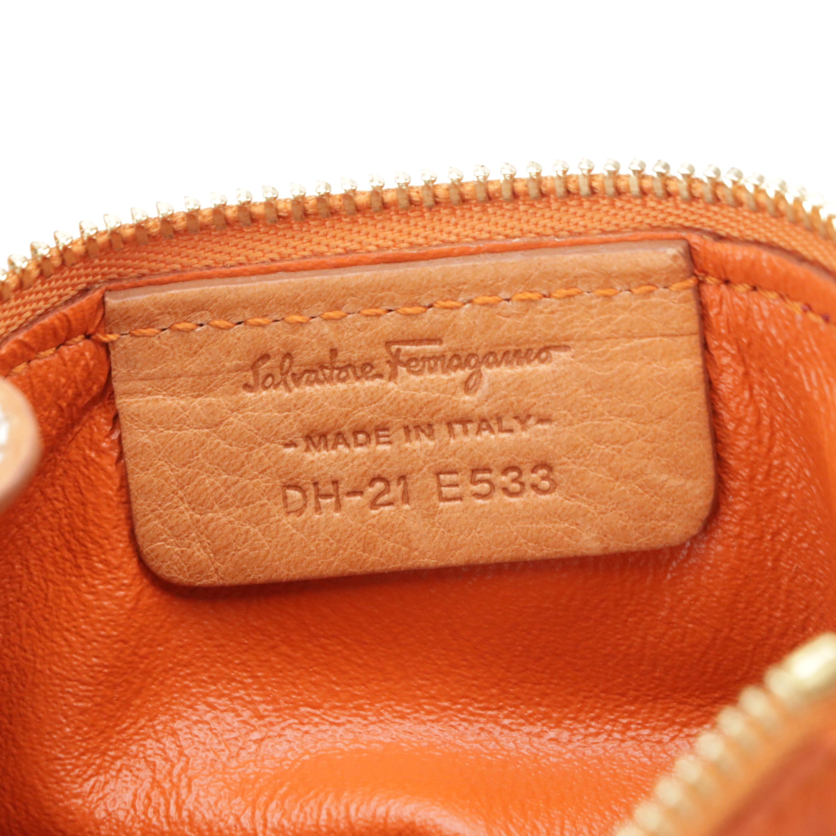 Salvatore Ferragamo Sookie Flap Satchel in Calendula/Tan Calfskin Leather