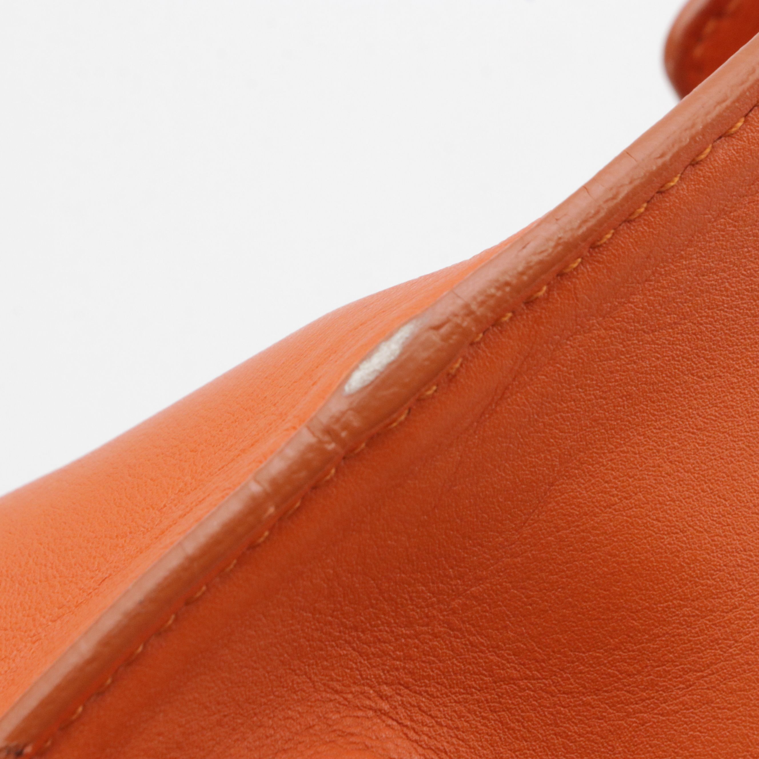 Salvatore Ferragamo Sookie Flap Satchel in Calendula/Tan Calfskin Leather