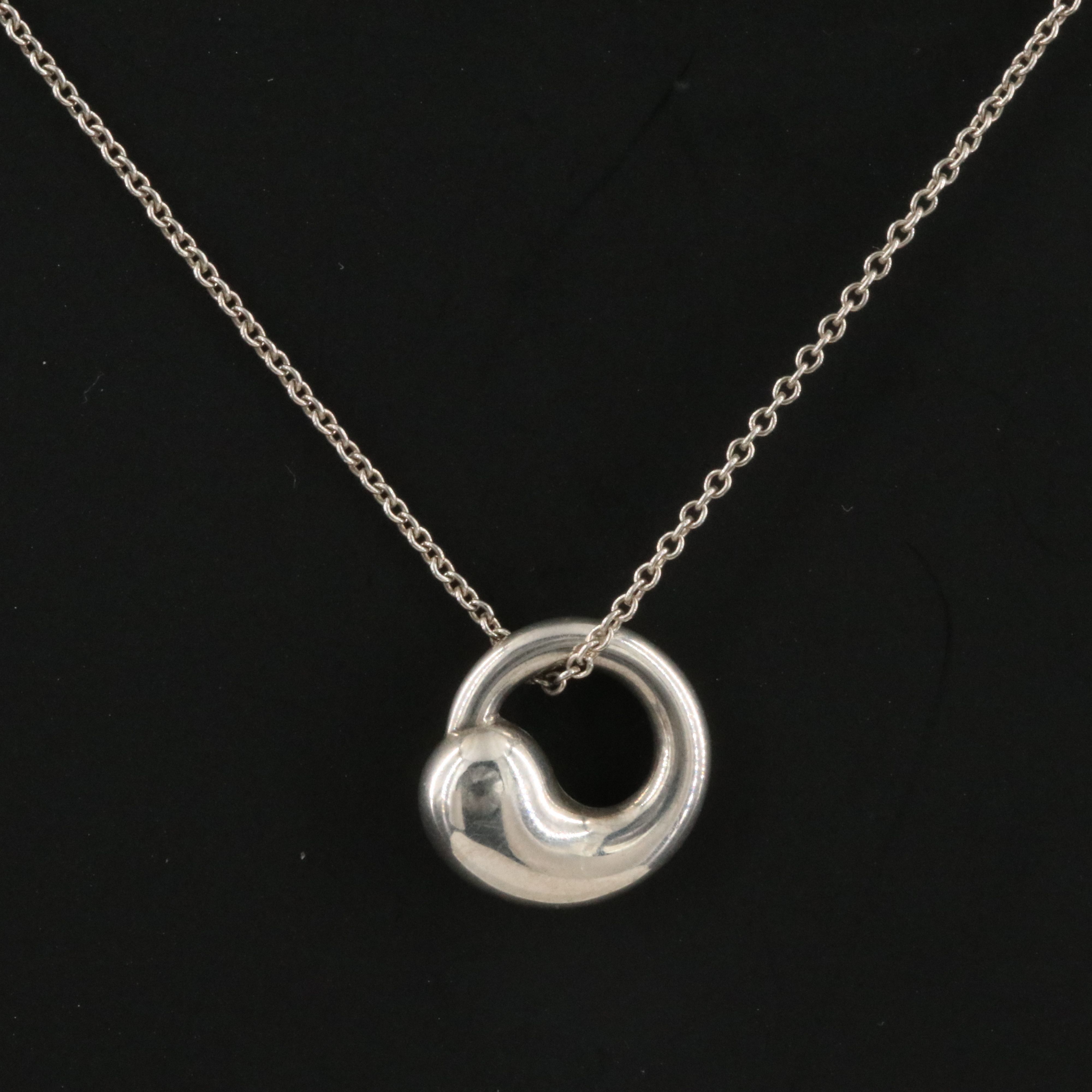 Elsa Peretti for Tiffany & Co. Sterling Eternal Circle Pendant Necklace