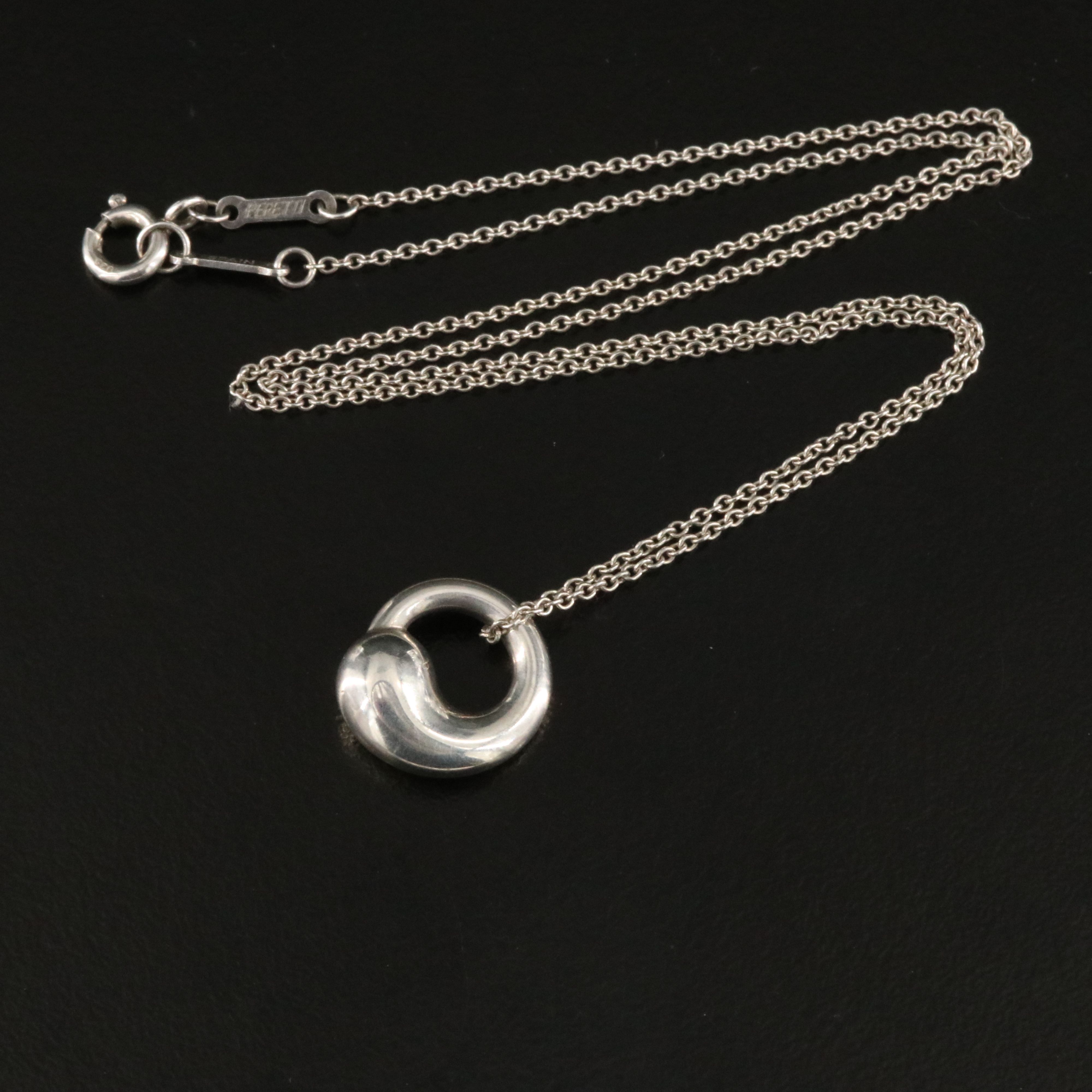 Elsa Peretti for Tiffany & Co. Sterling Eternal Circle Pendant Necklace