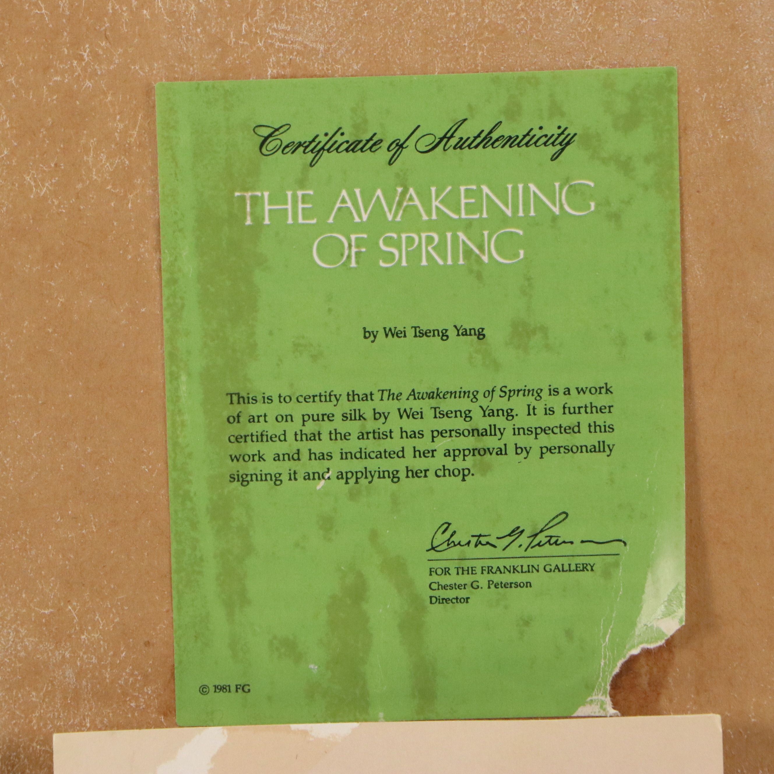 Wei Tseng-Yang Embellished Offset Lithograph "The Awakening of Spring"