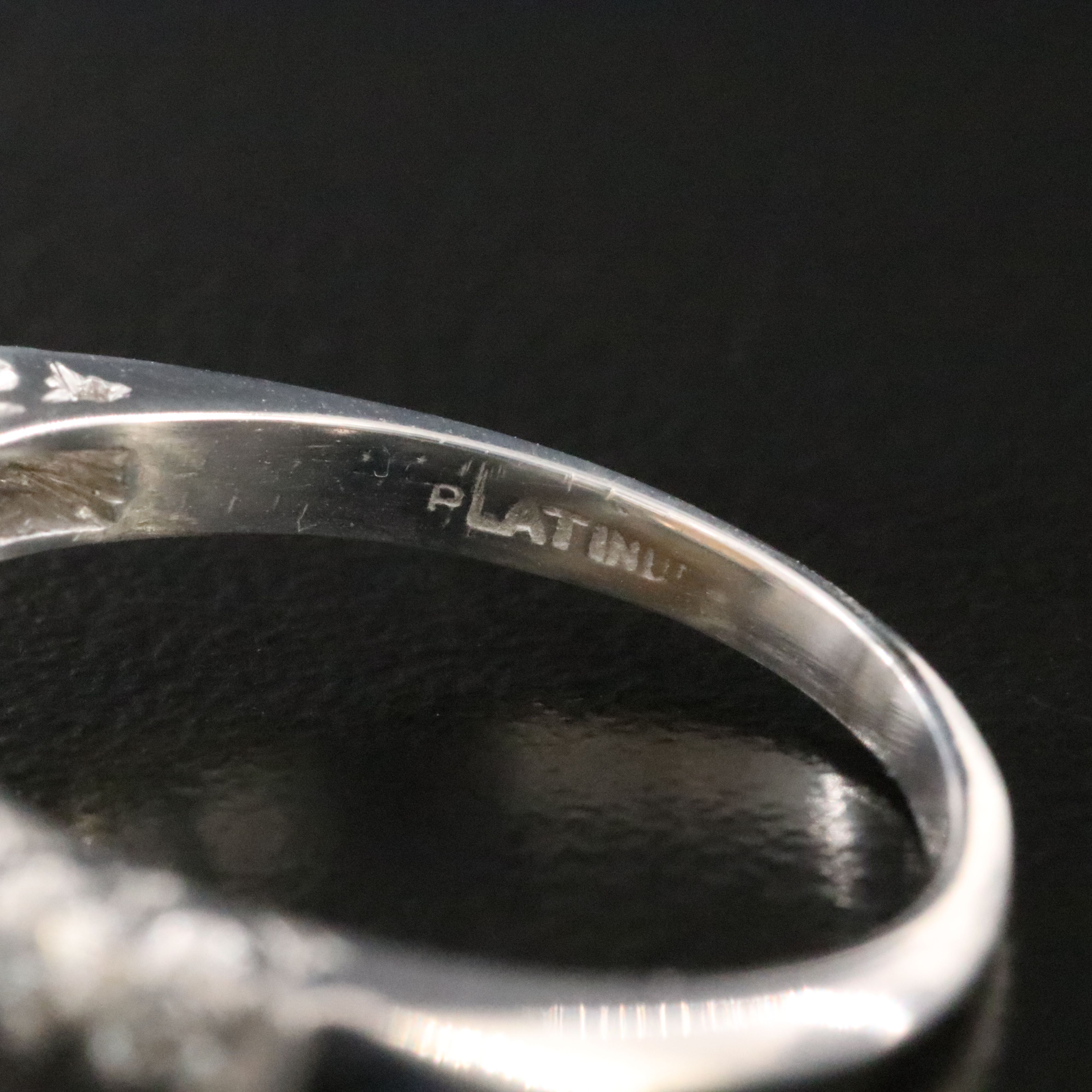 Platinum Citrine and Diamond Ring