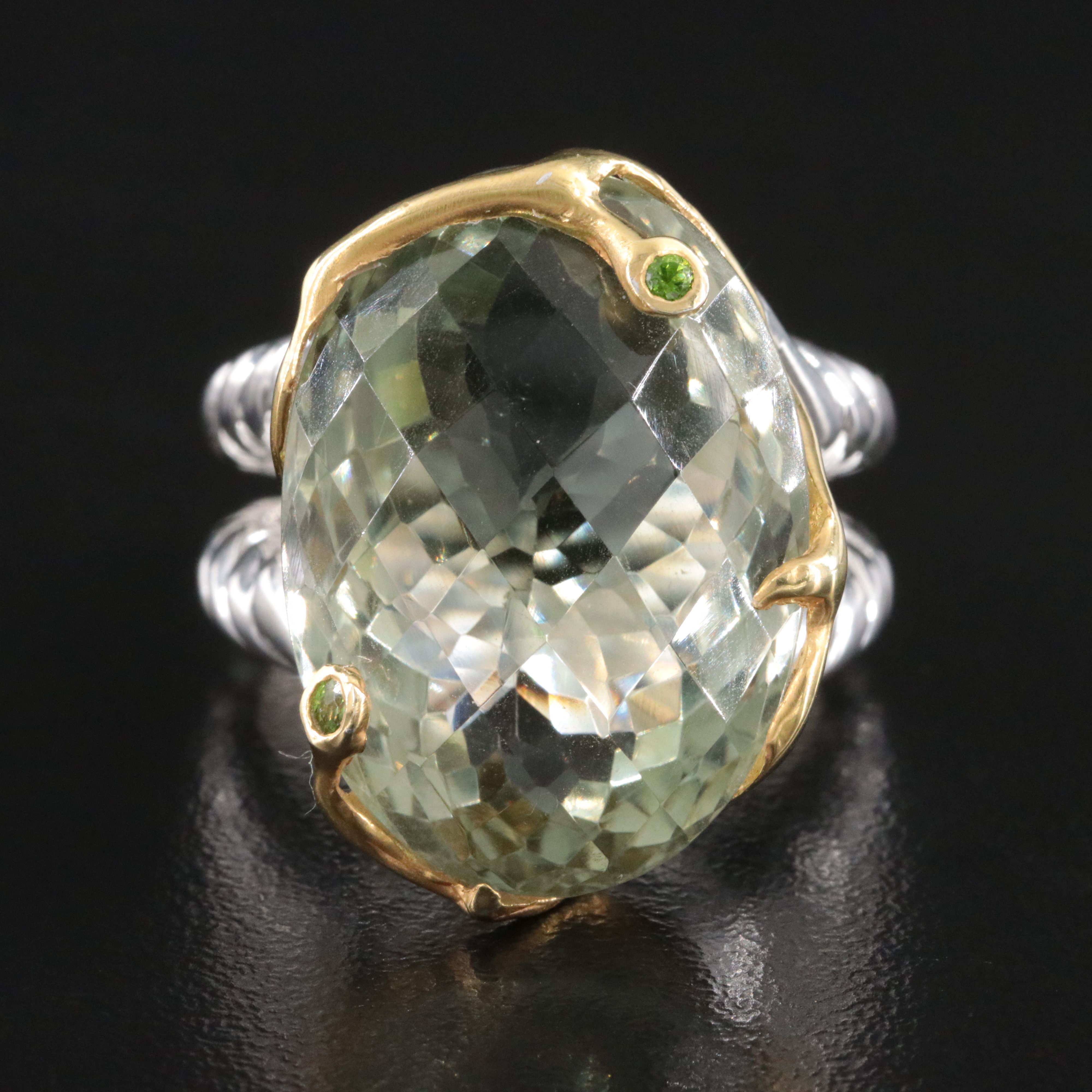 Sterling Prasiolite Ring