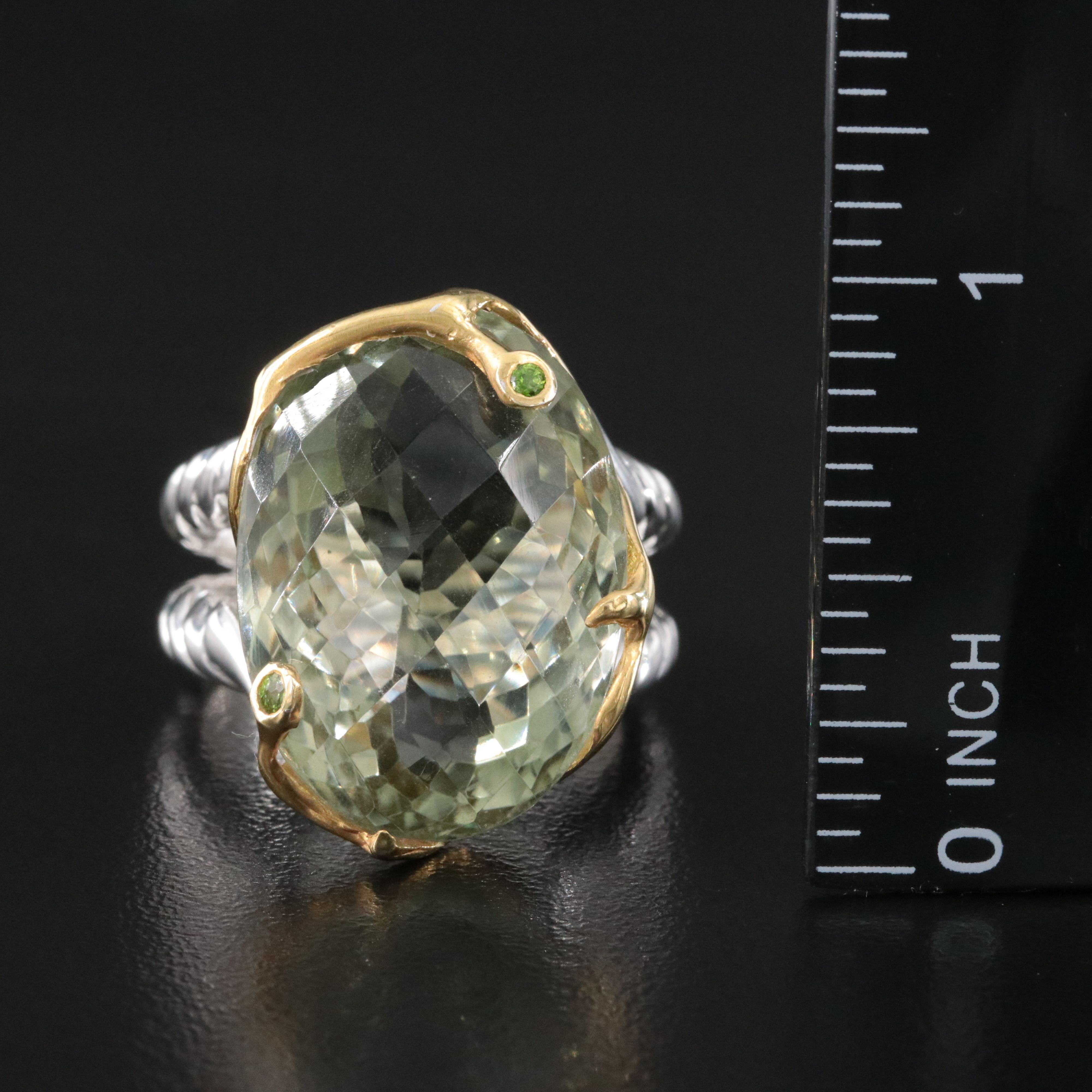 Sterling Prasiolite Ring