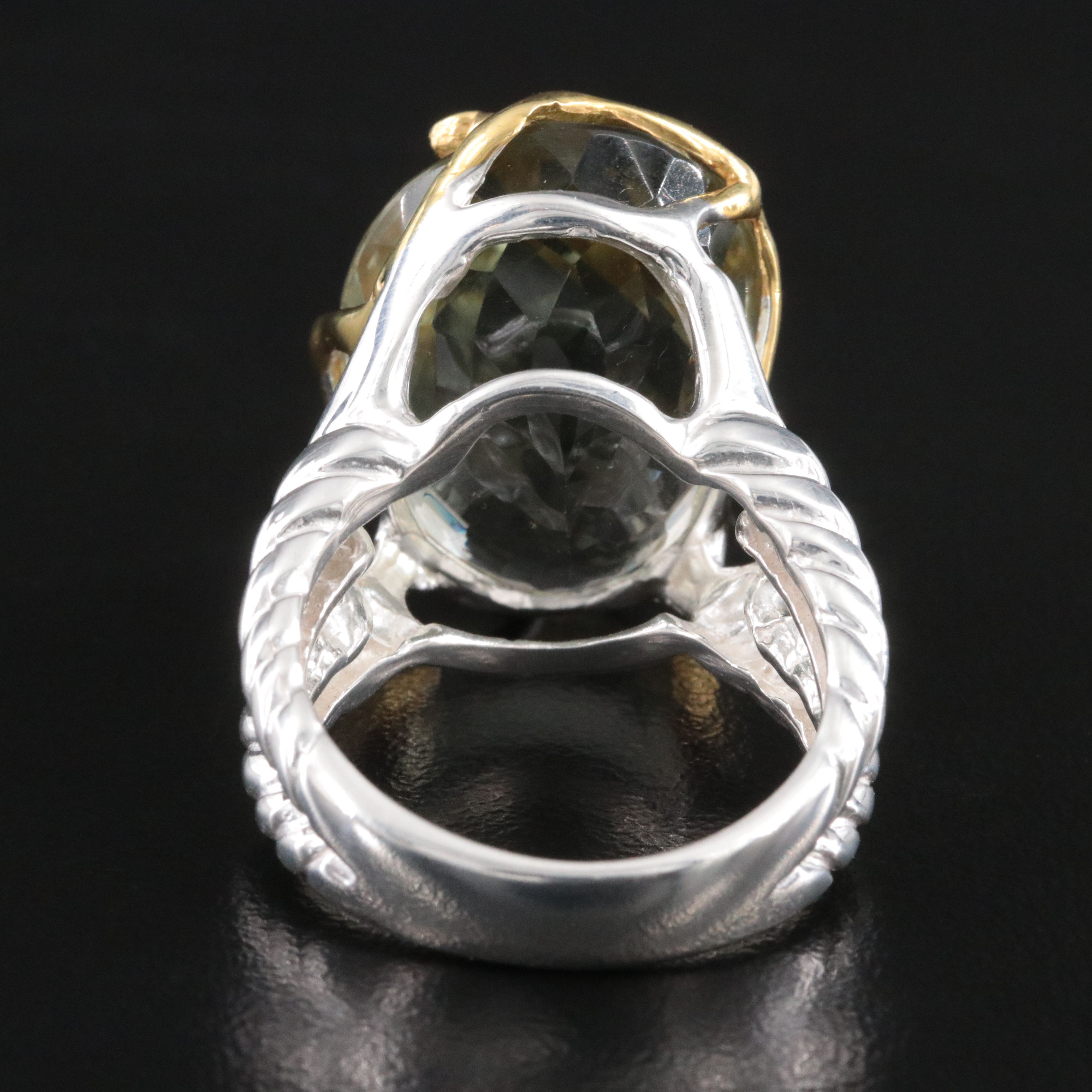 Sterling Prasiolite Ring