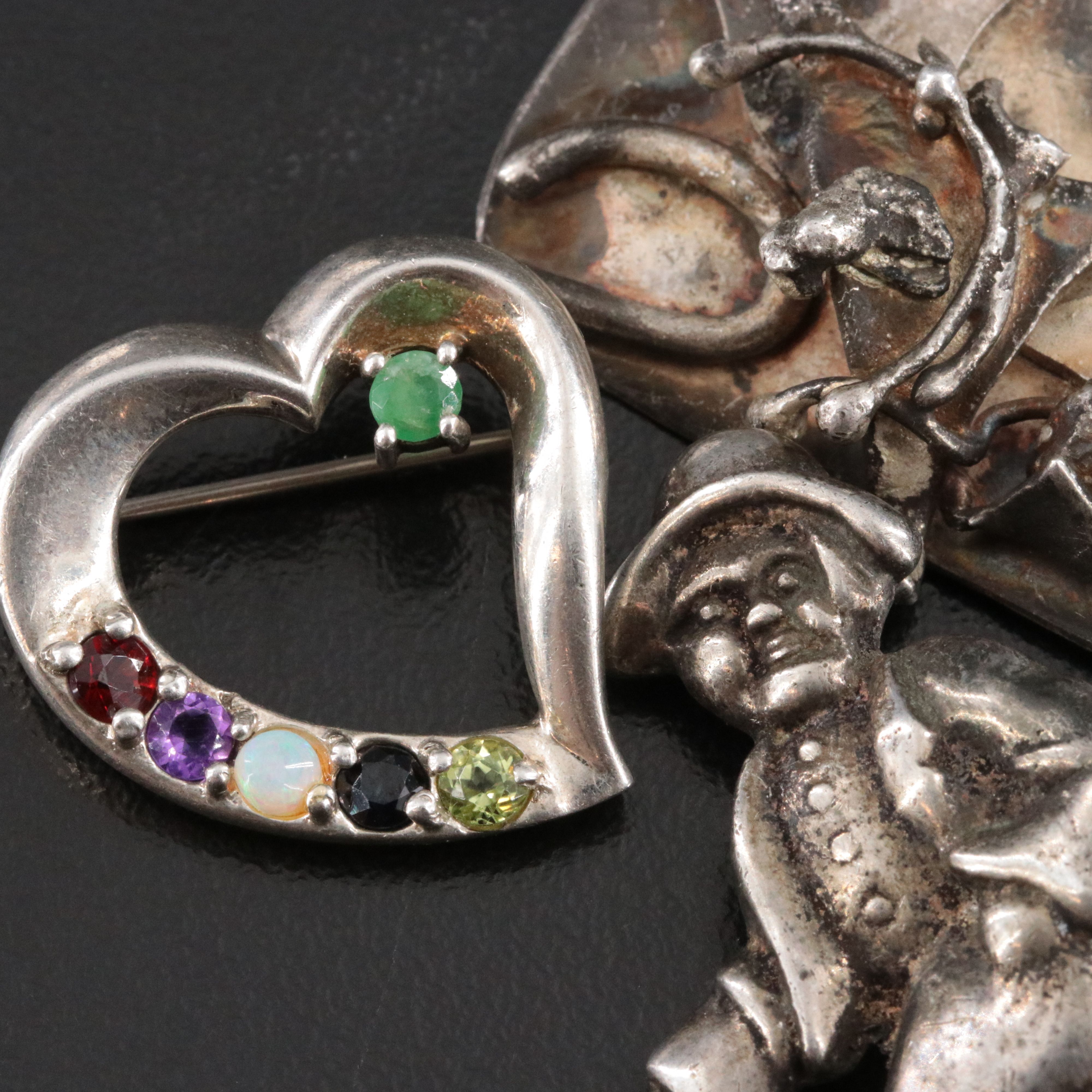 Vintage Sterling Brooch Collection Featuring Leonore Doskow