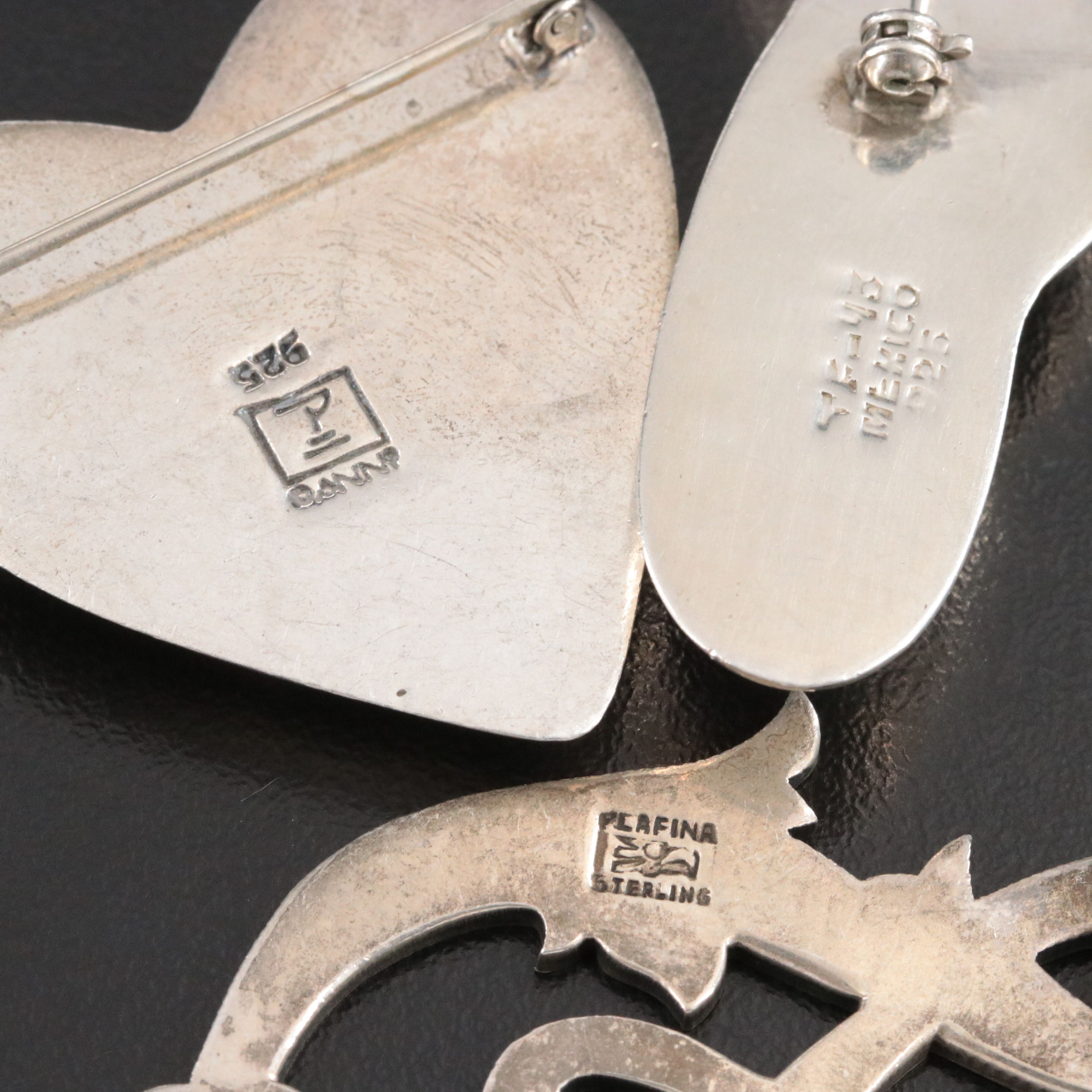 Vintage Sterling Brooch Collection Featuring Leonore Doskow