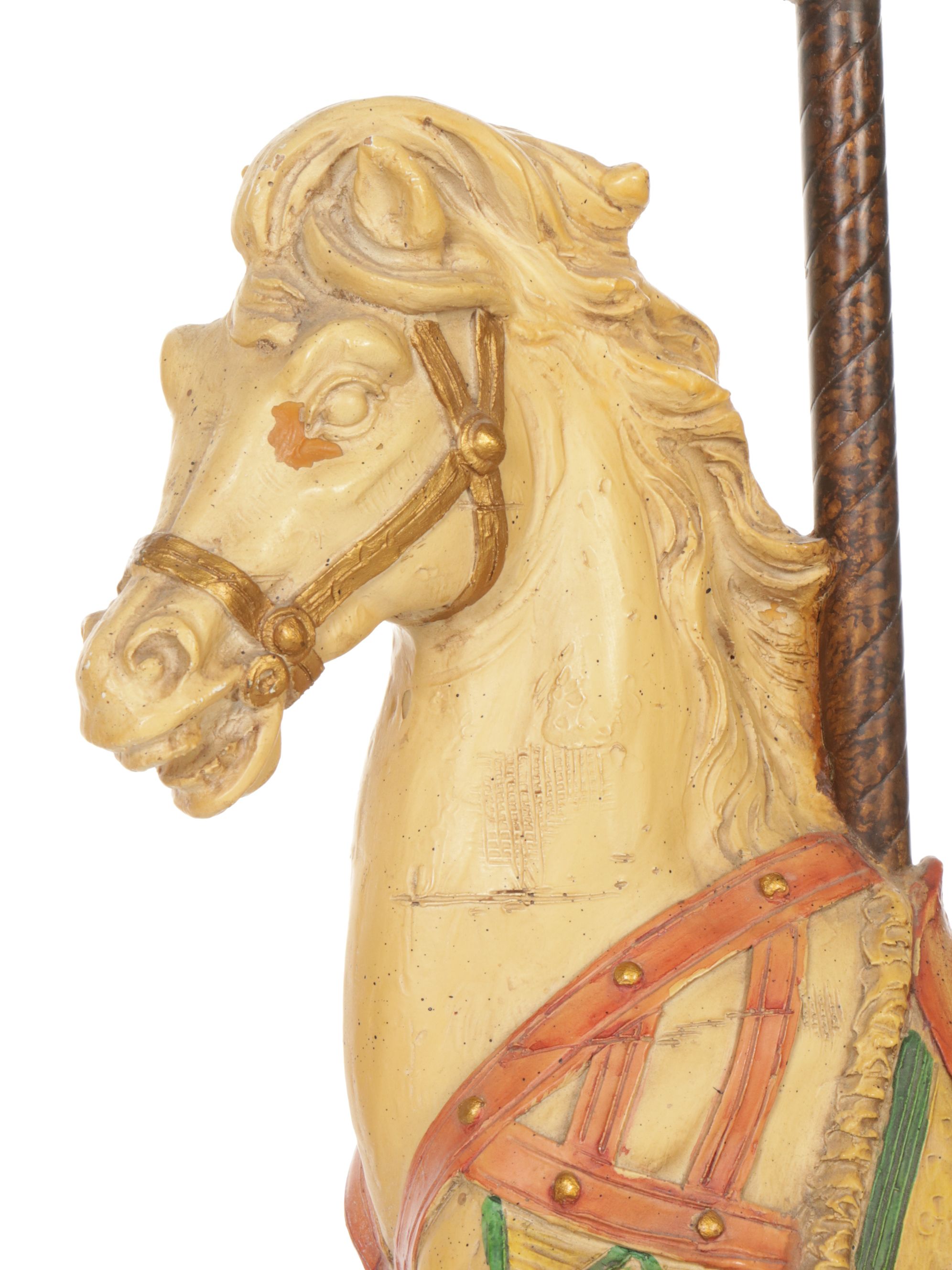 Hand Carved Resin Prancing Carousel Horse