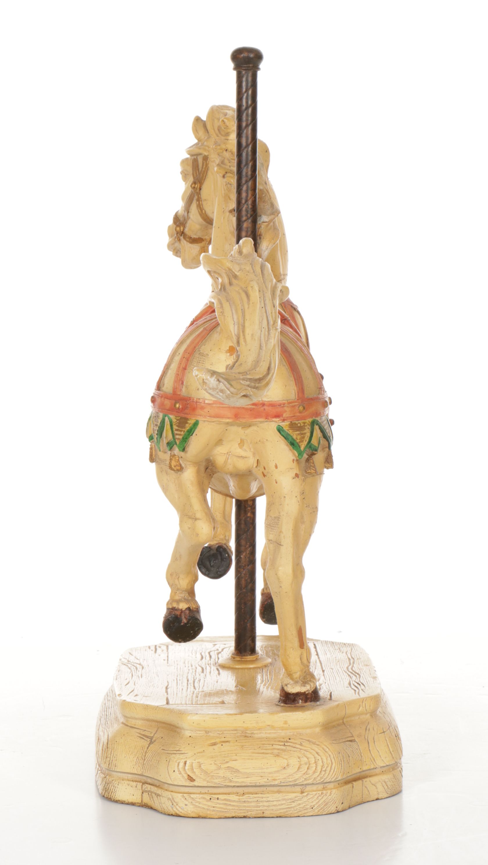 Hand Carved Resin Prancing Carousel Horse