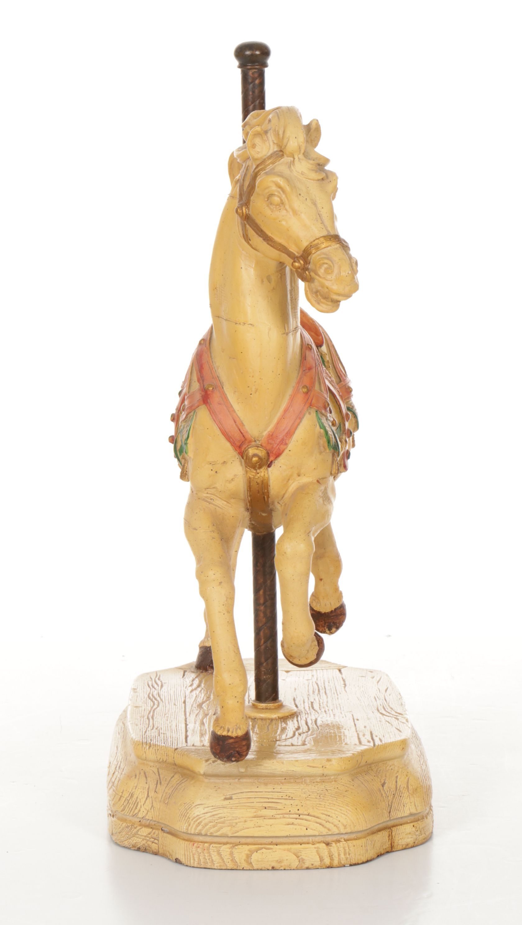 Hand Carved Resin Prancing Carousel Horse