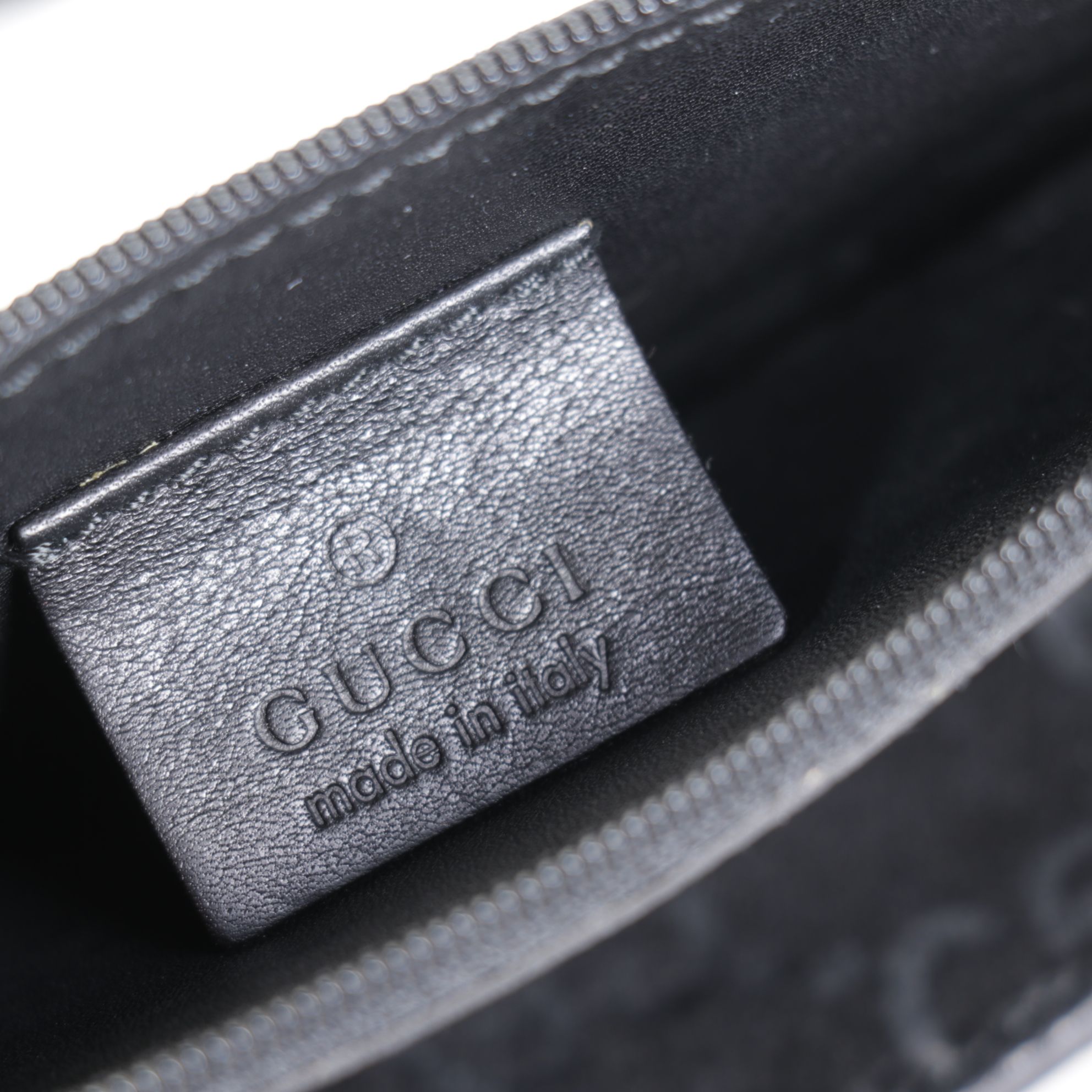 Gucci Shoulder Bag in Black Guccissima Suede