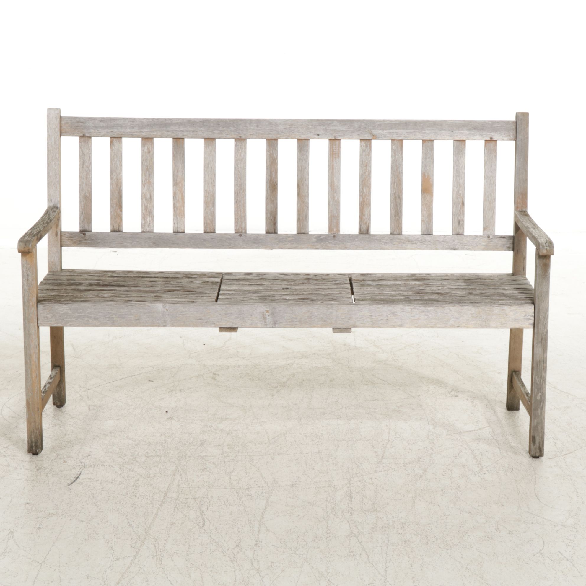 Wooden Patio Bench with Pop-Up Table