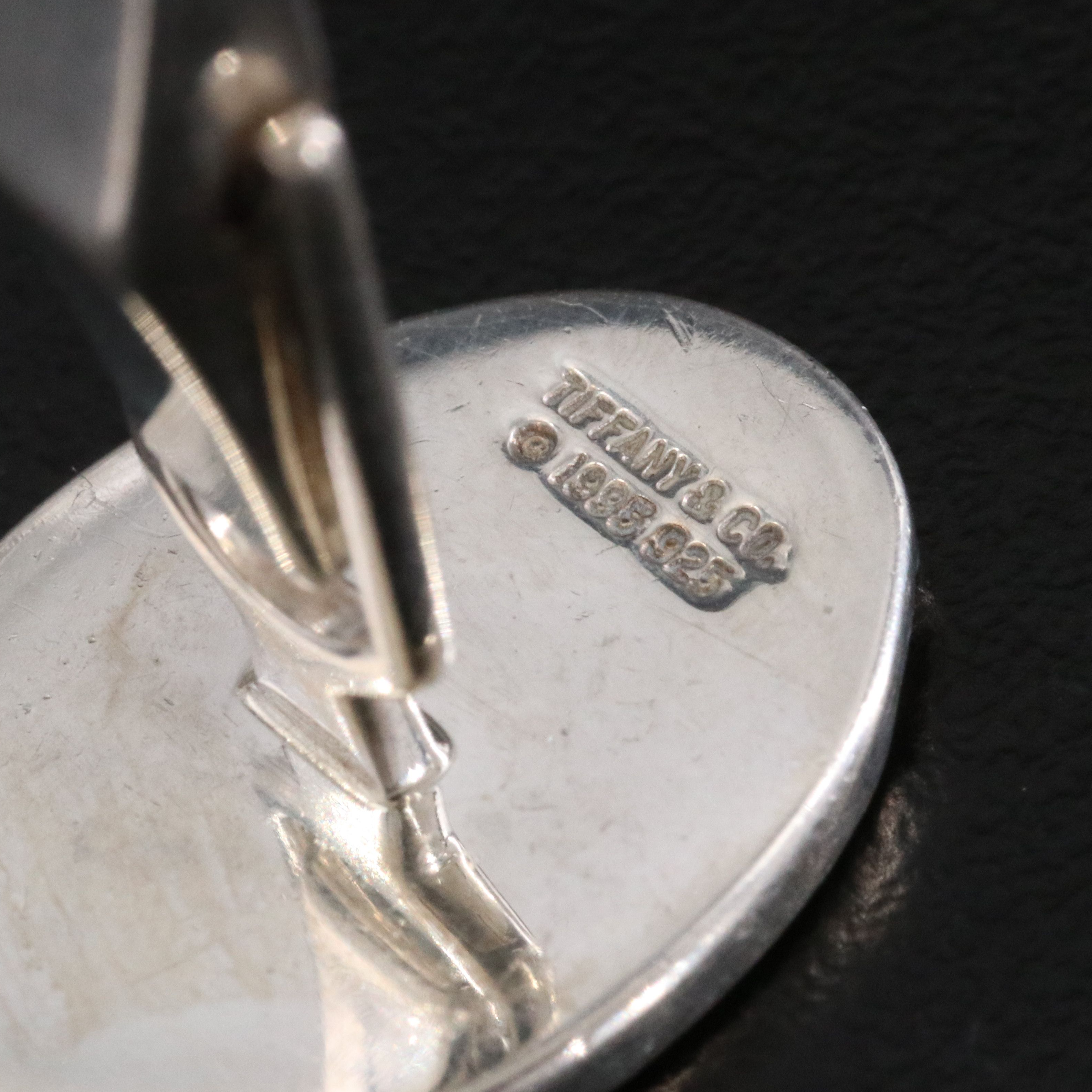 Tiffany & Co. Atlas Groove Sterling Oval Cufflinks