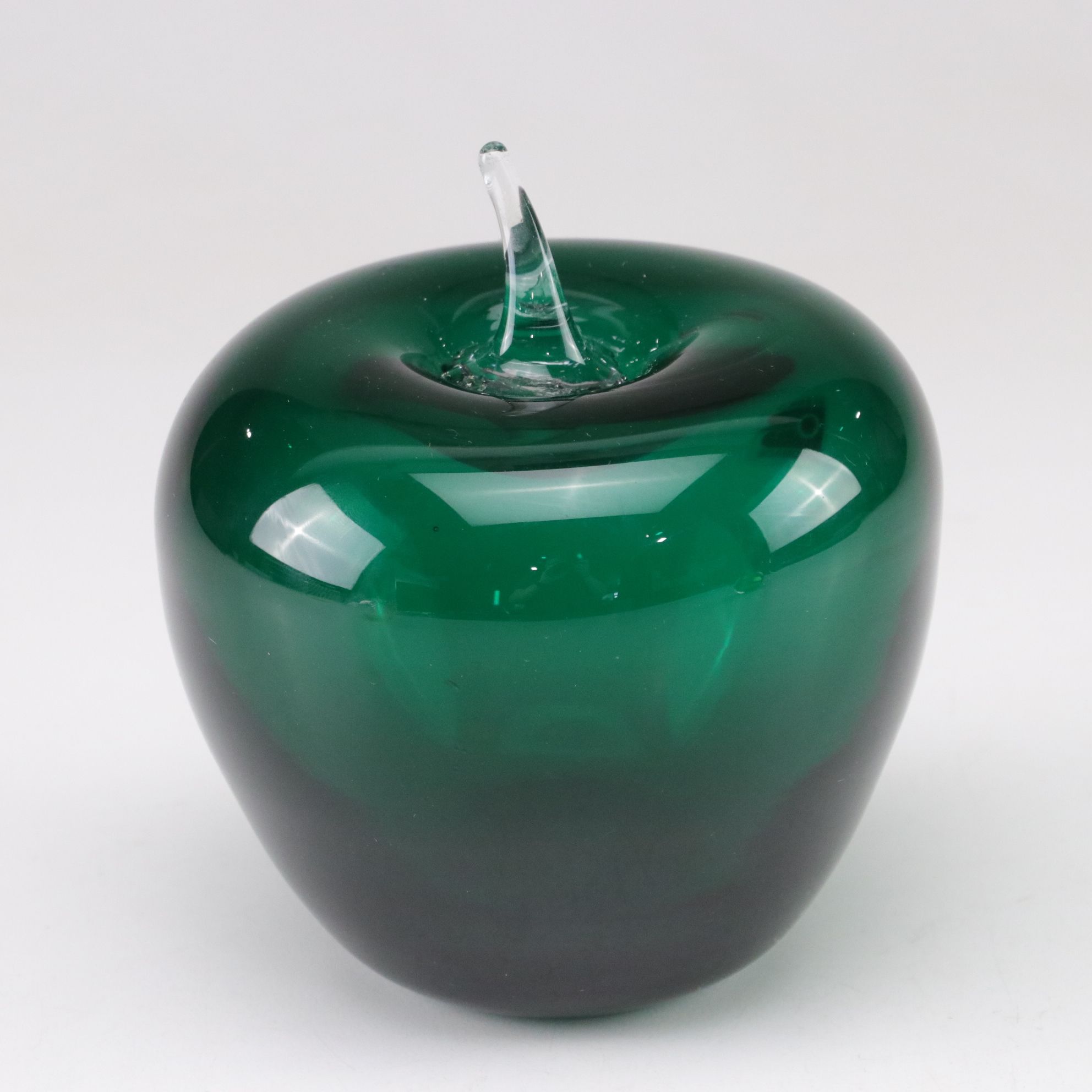 Blenko Glass Apple with Controlled Bubbles Paperweight and Others
