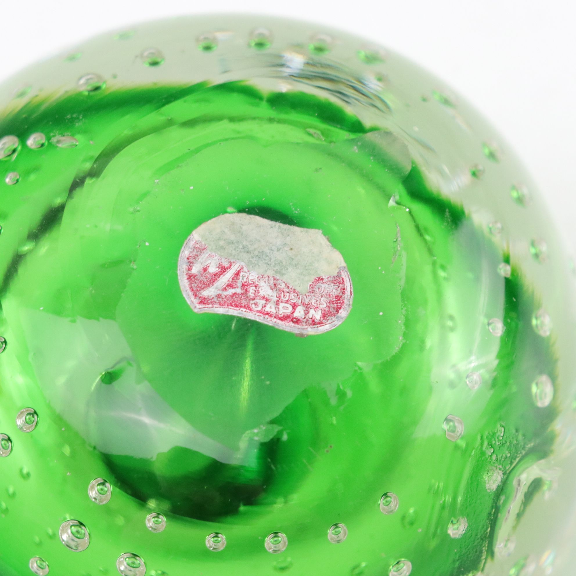 Blenko Glass Apple with Controlled Bubbles Paperweight and Others