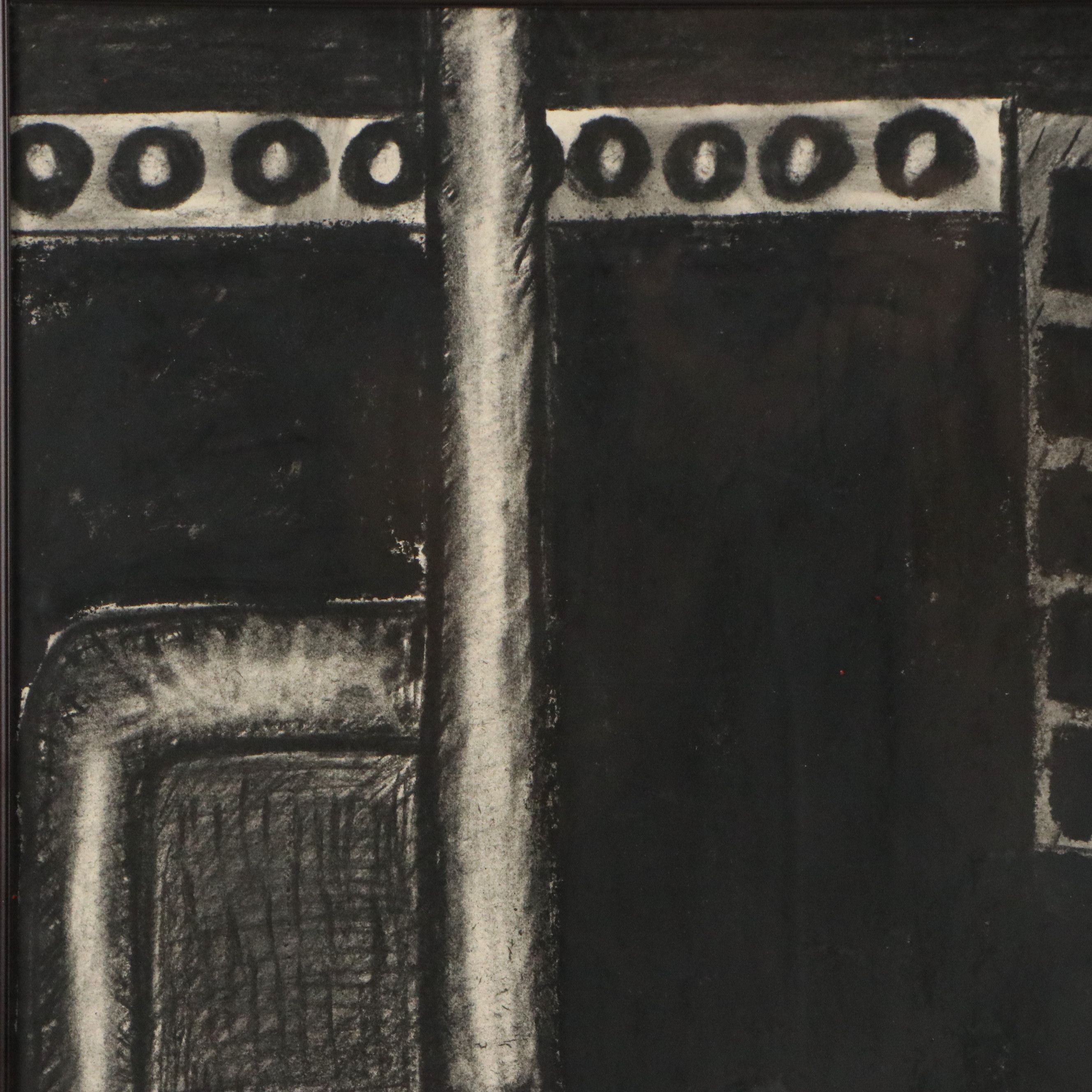 Laura Wesley Ford Charcoal Drawing "City Views #4," 20th Century