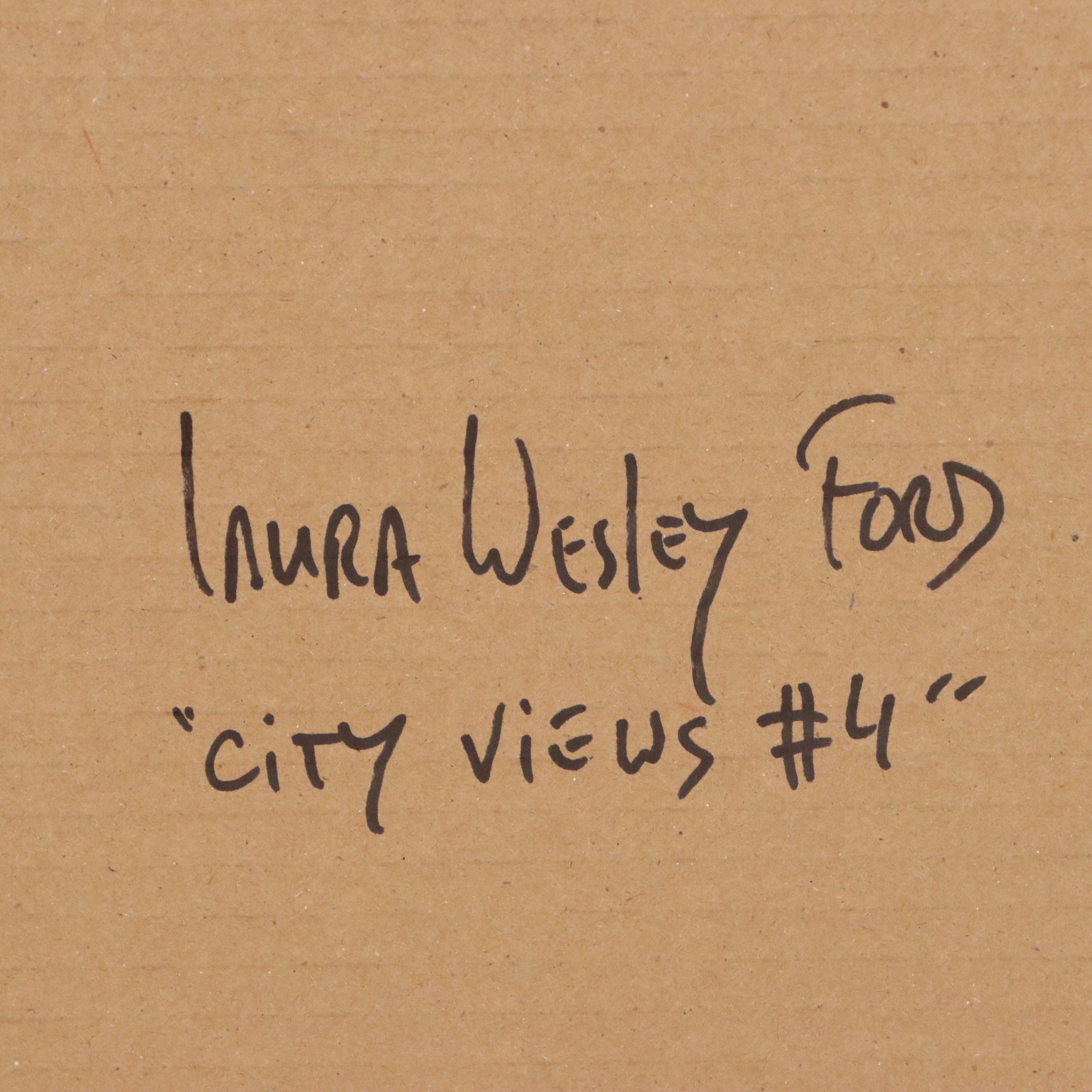 Laura Wesley Ford Charcoal Drawing "City Views #4," 20th Century