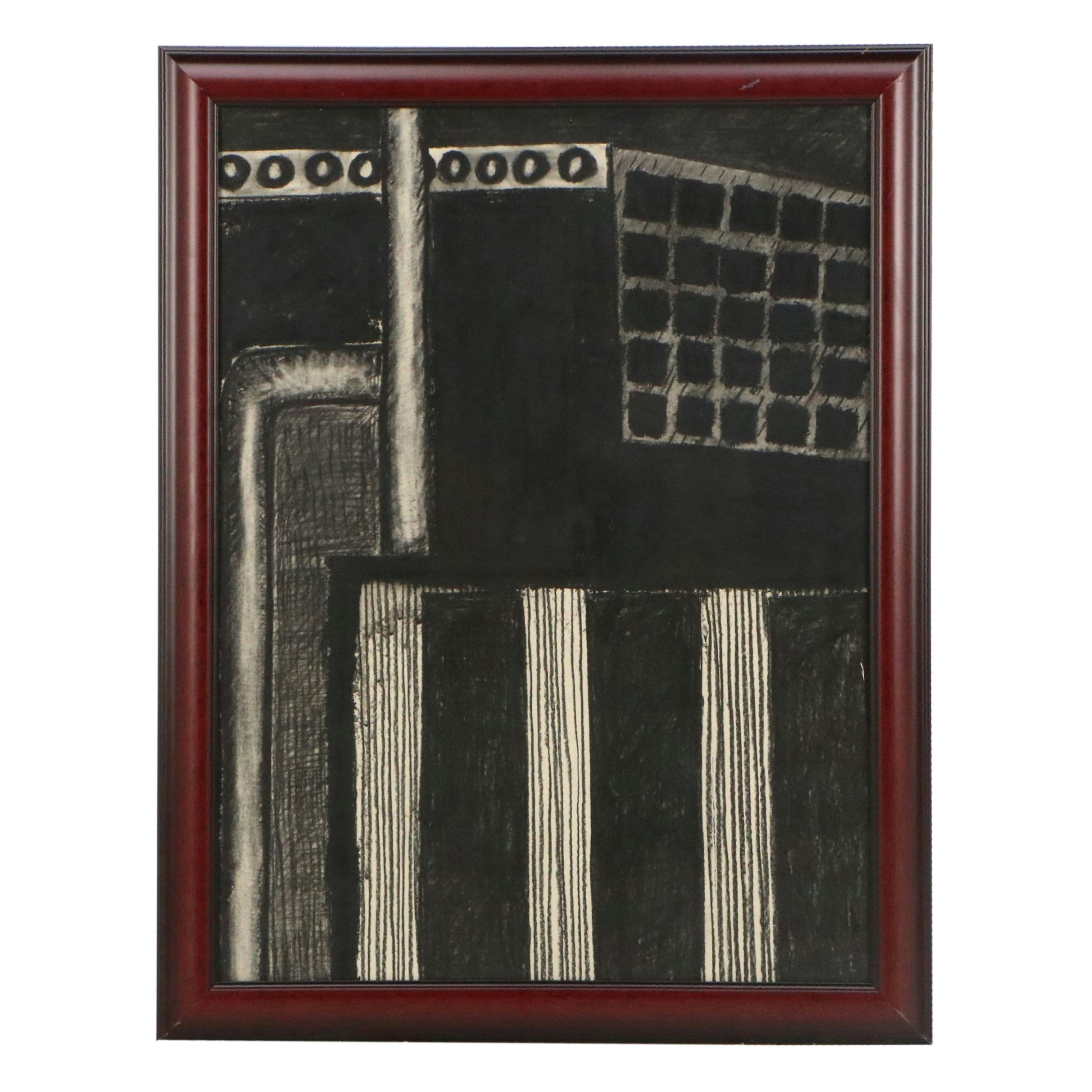 Laura Wesley Ford Charcoal Drawing "City Views #4," 20th Century