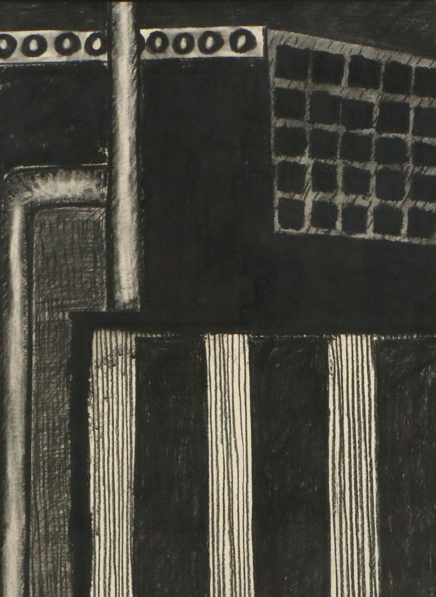 Laura Wesley Ford Charcoal Drawing "City Views #4," 20th Century