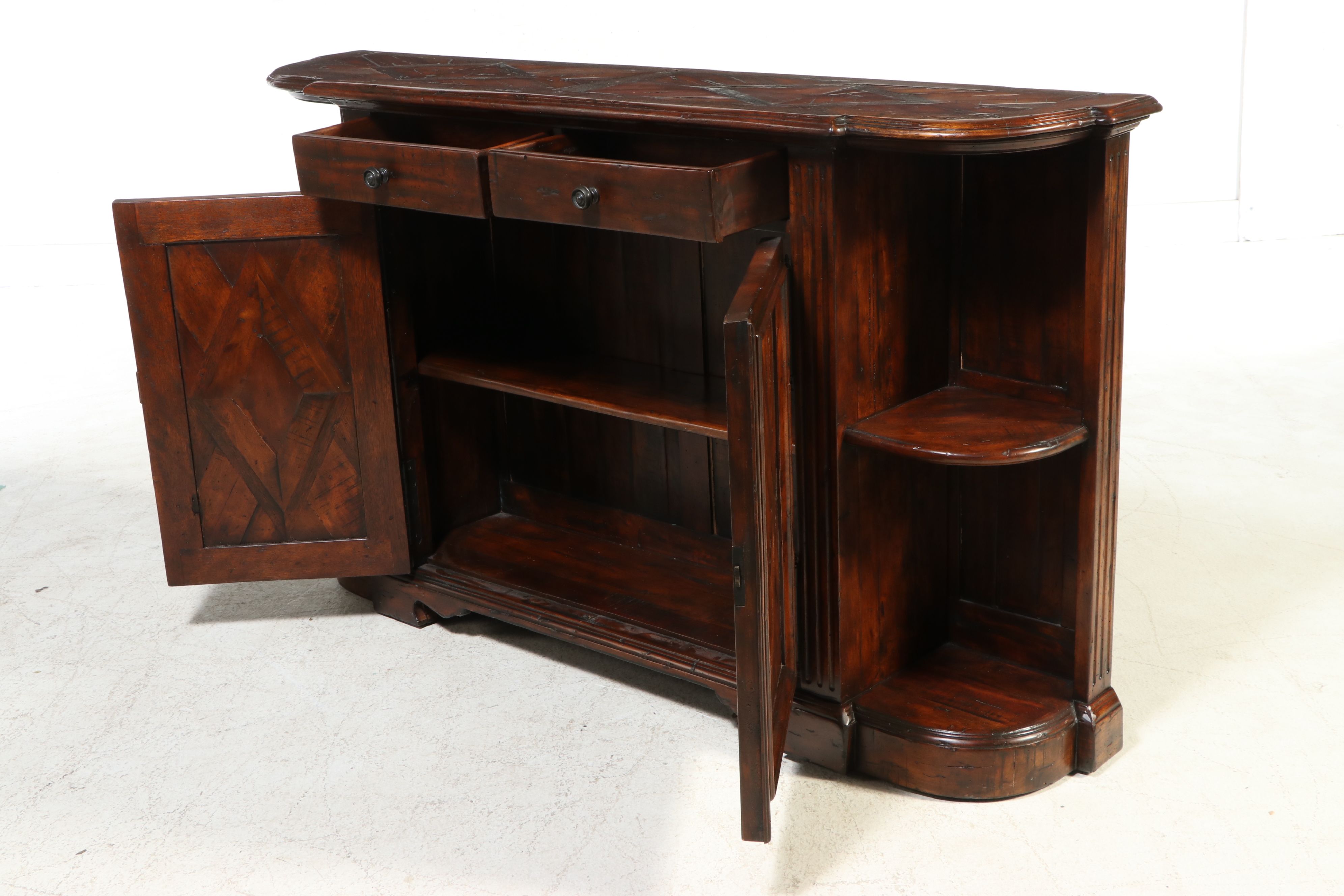 Theodore Alexander Castle Bromwich Collection Inlaid Burl Sideboard