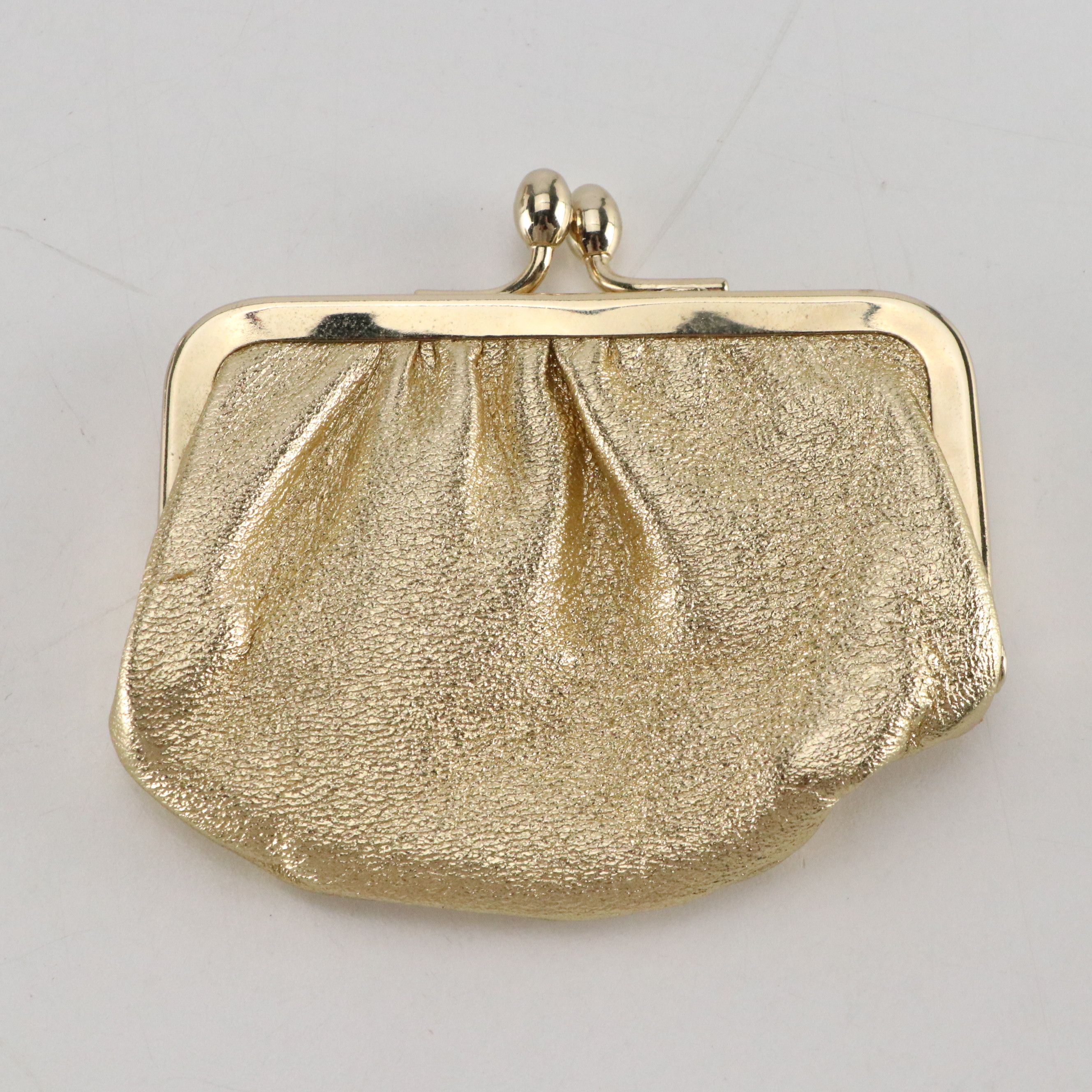 Judith Leiber Crystal Hard Case Evening Bag with Metal Comb and Compact Mirror