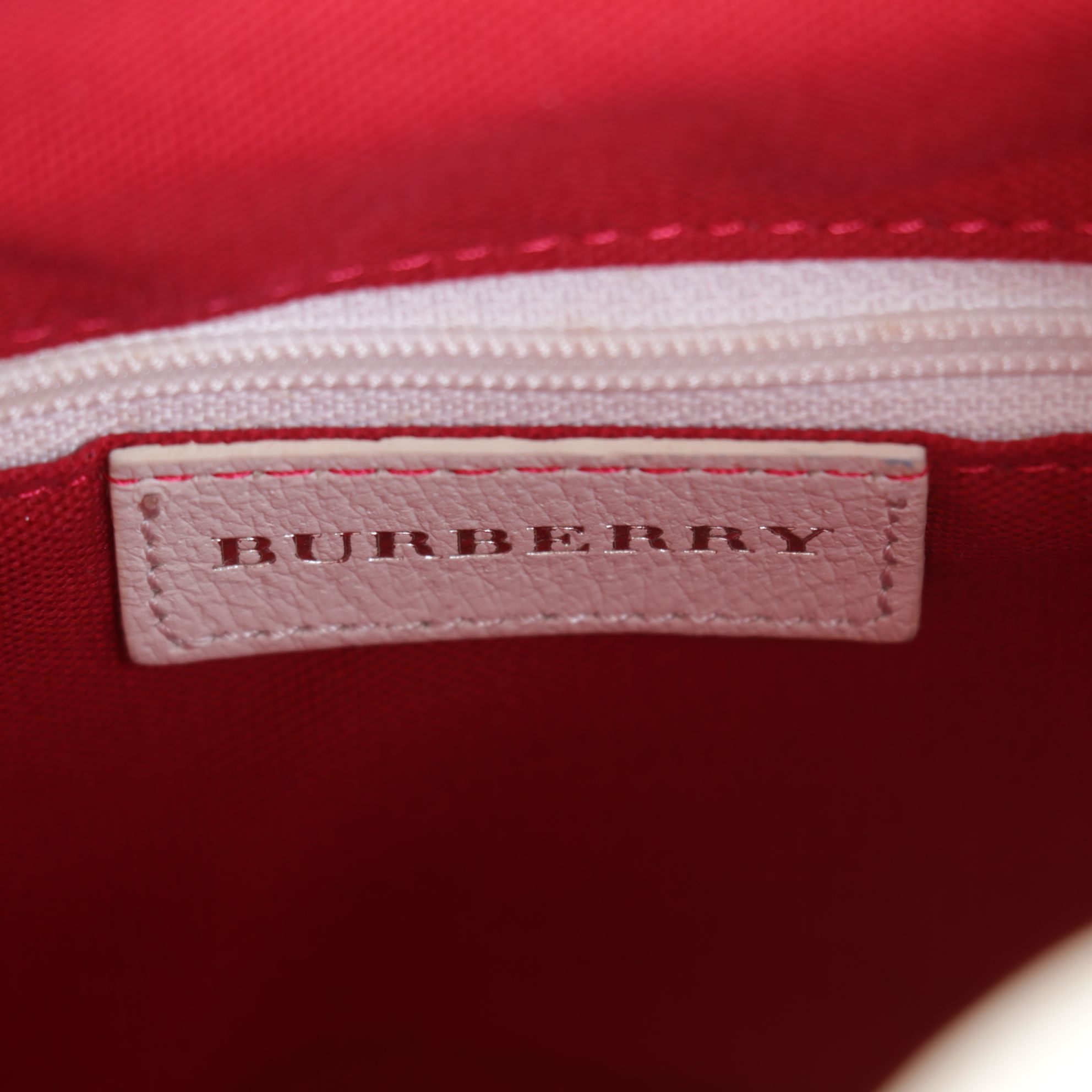 Burberry Drawstring Bucket Bag in White Canvas and Leather